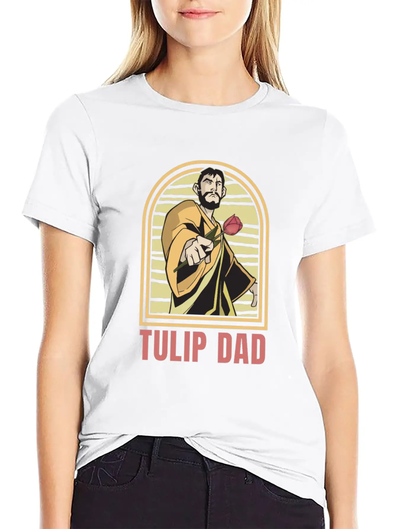 Tulip Gardening Dad Unisex Casual T-Shirt – Clean Design For Daily Comfort