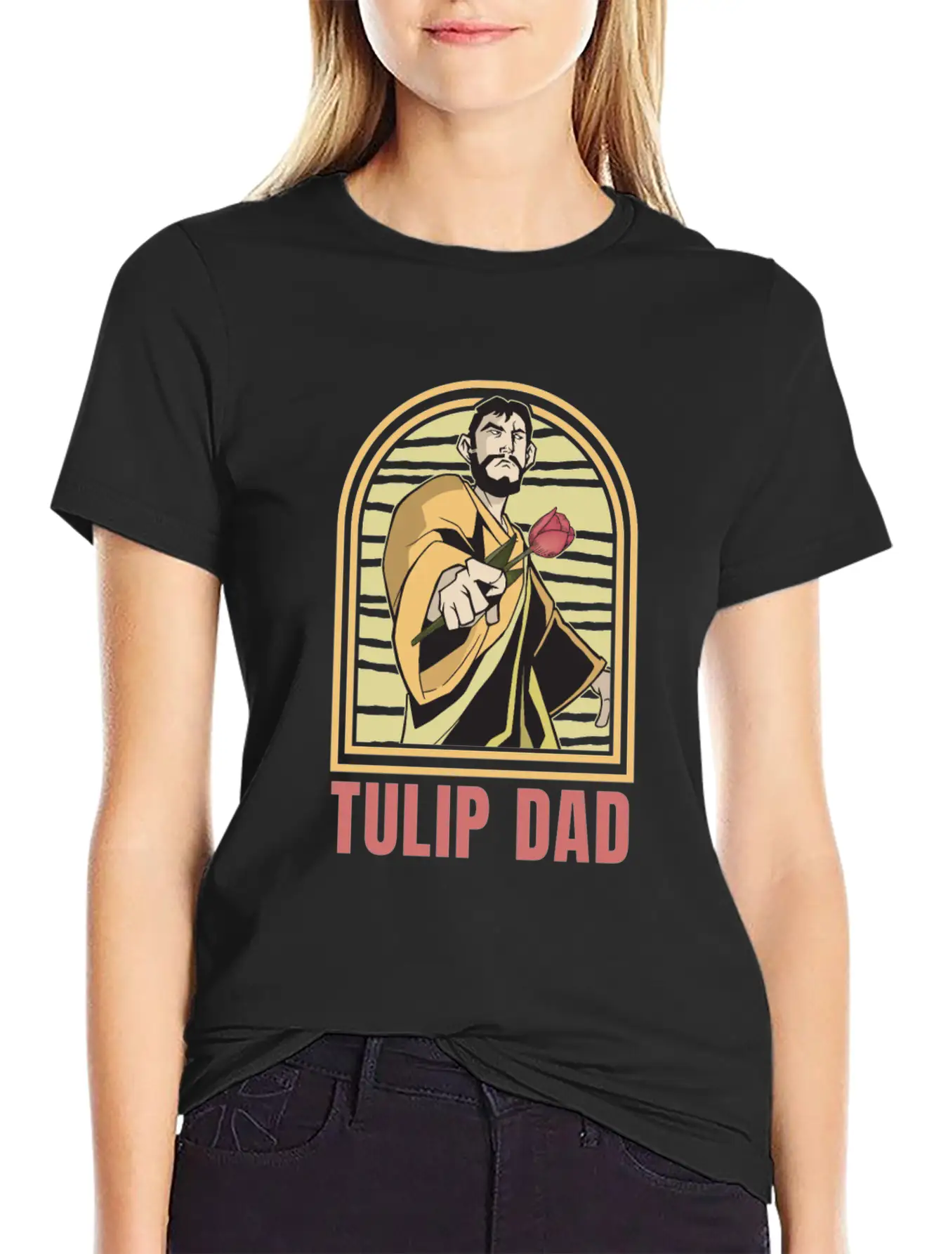 Tulip Gardening Dad Unisex Casual T-Shirt – Clean Design For Daily Comfort