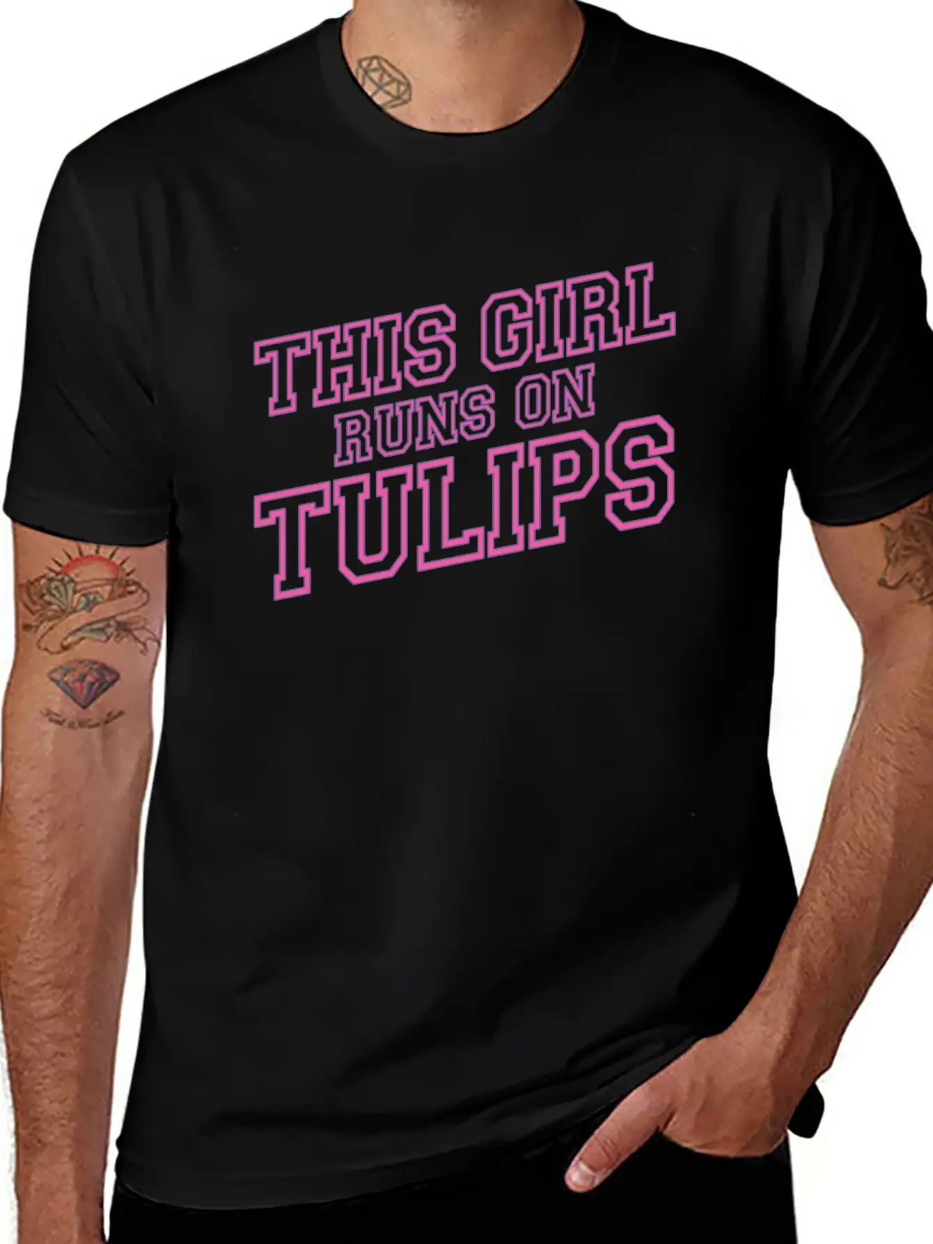 Tulip Gardening Tulips Lightweight Cotton T-Shirt – Daily Comfort Graphic Shirt