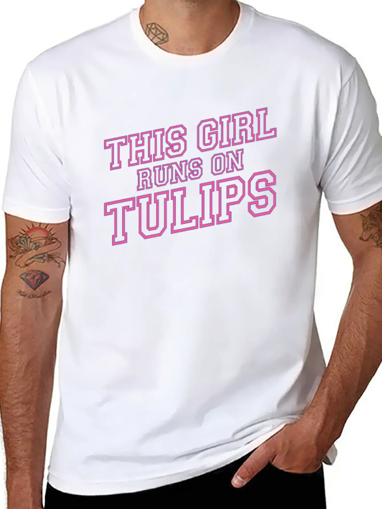 Tulip Gardening Tulips Lightweight Cotton T-Shirt – Daily Comfort Graphic Shirt