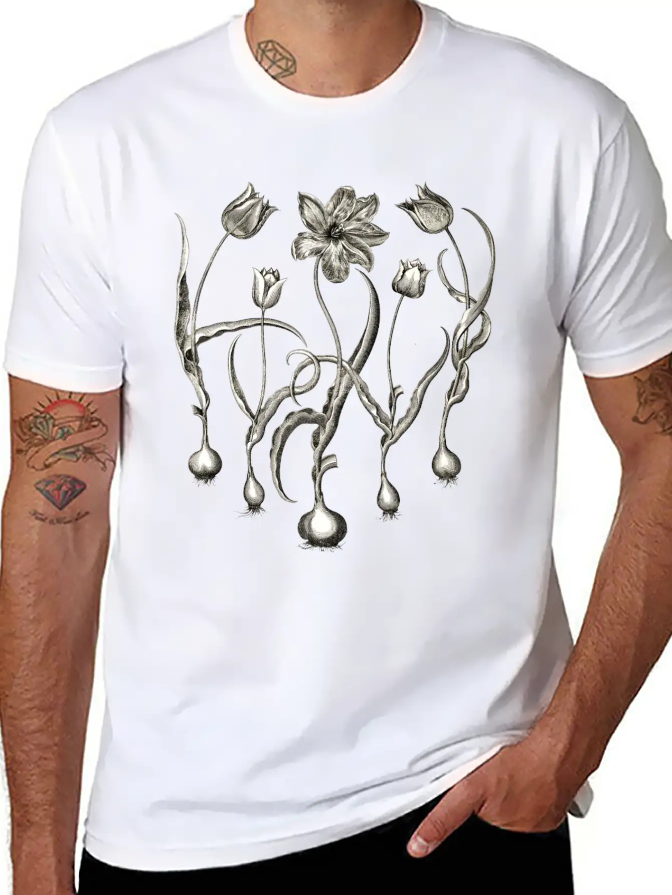 Tulips Basic Graphic T-Shirt – Daily Comfort In Soft Cotton