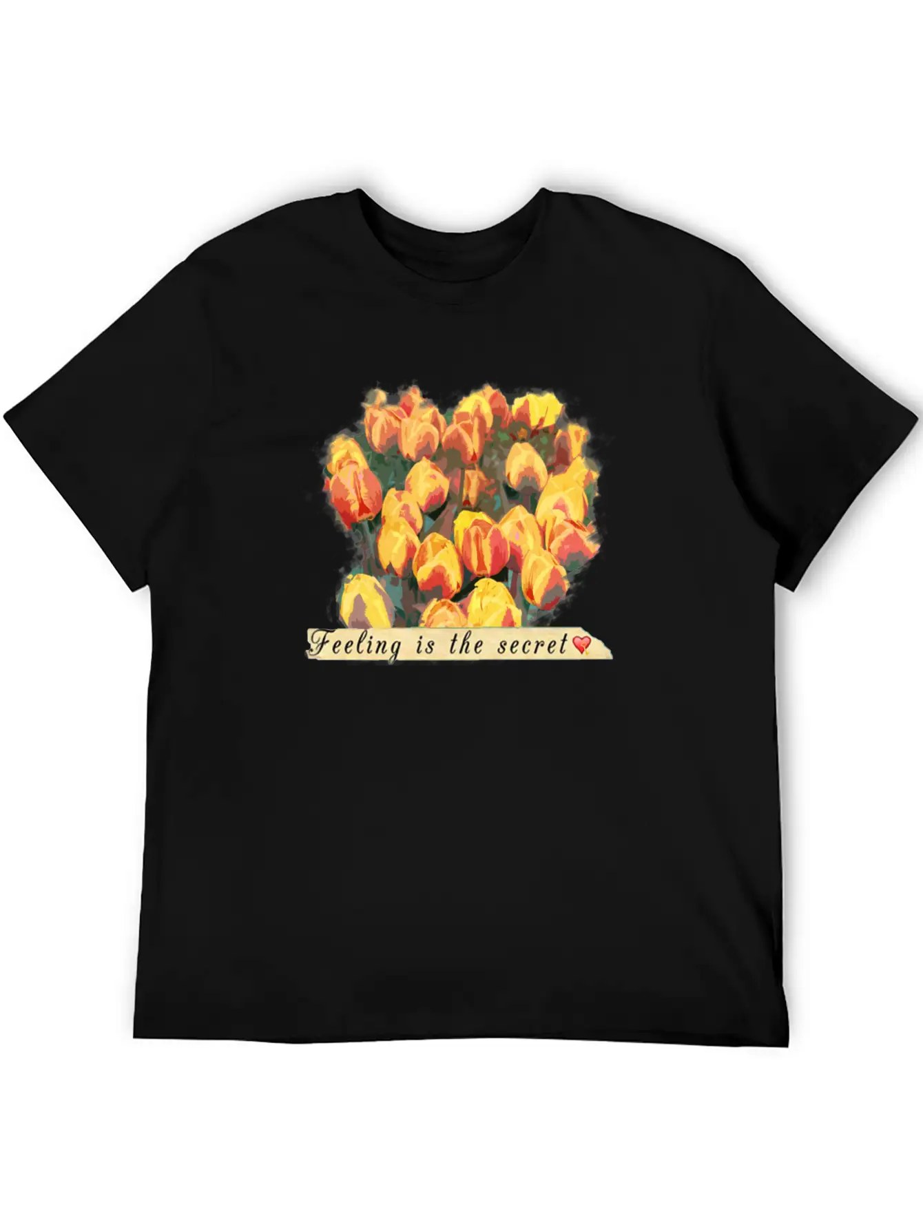 Tulips Comfortable Minimalist Graphic Tee – Summer Style Essential