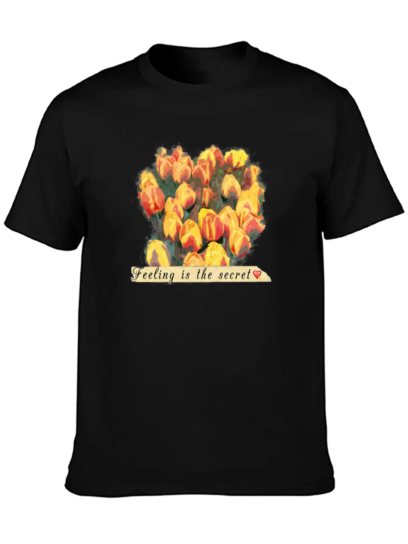 Tulips Comfortable Minimalist Graphic Tee – Summer Style Essential