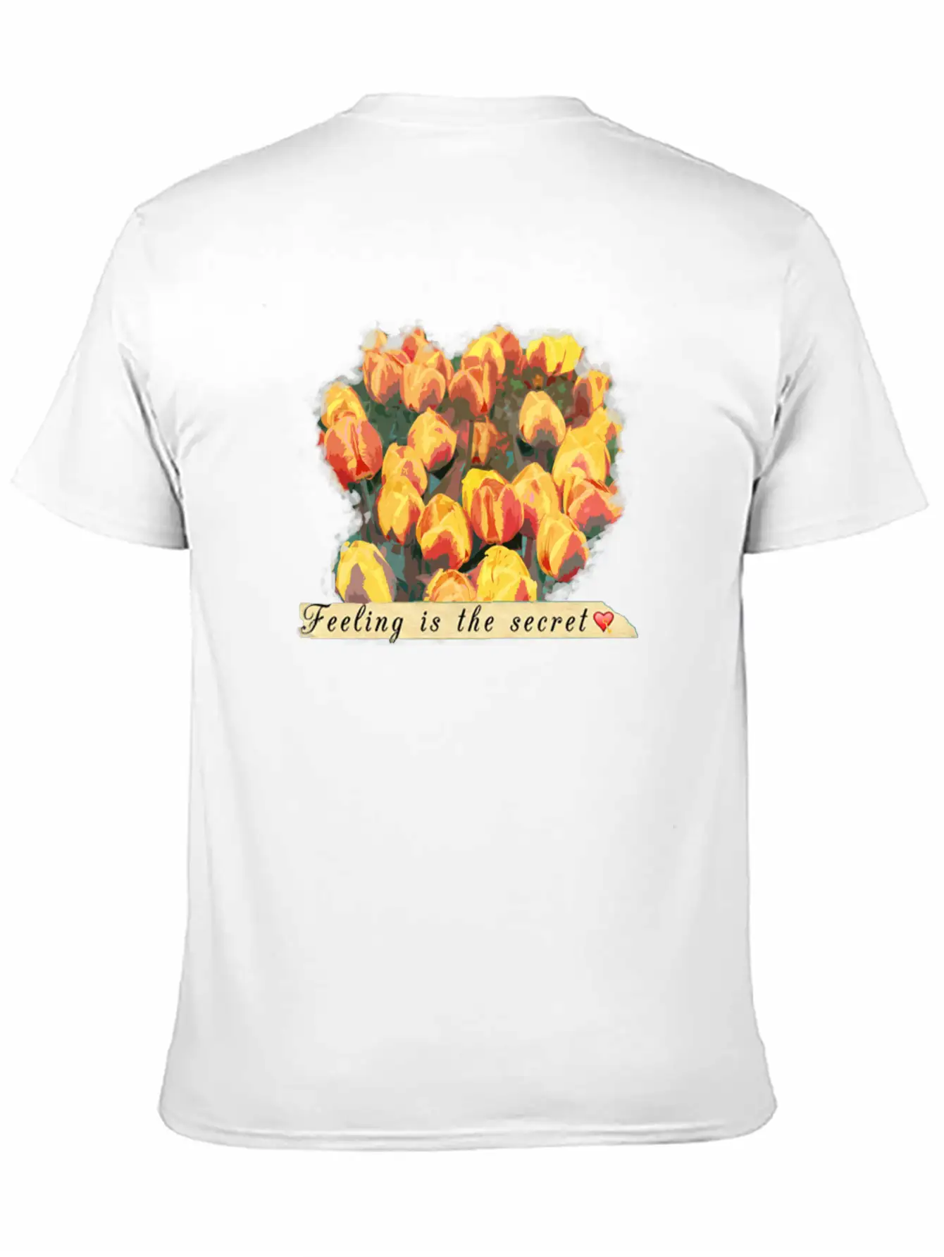 Tulips Comfortable Minimalist Graphic Tee – Summer Style Essential