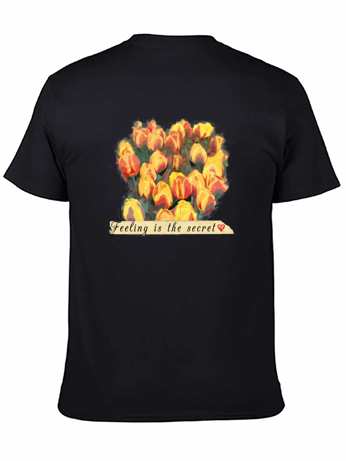 Tulips Comfortable Minimalist Graphic Tee – Summer Style Essential