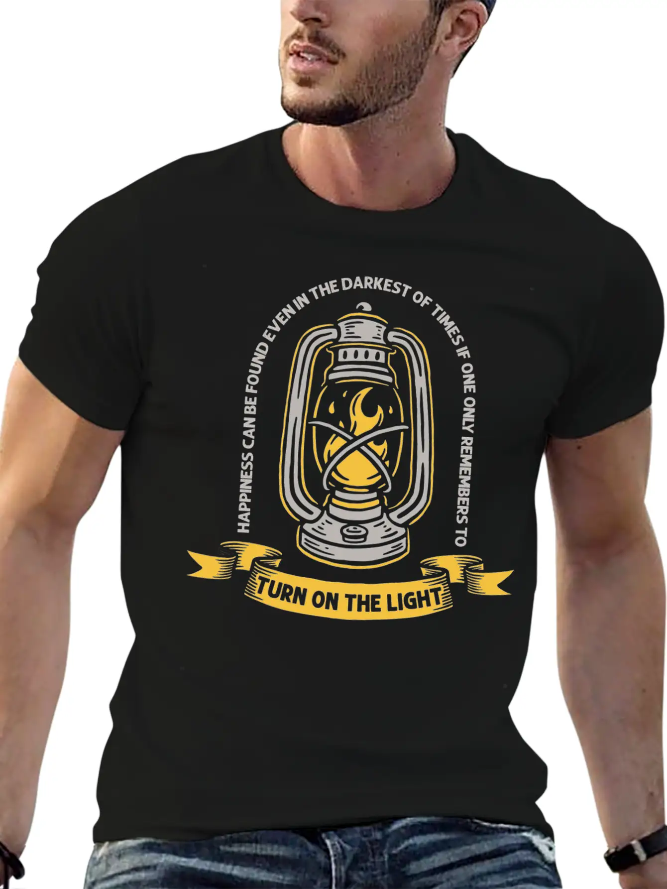Turn On The Light Modern Fit Casual T-Shirt – Clean And Versatile Design
