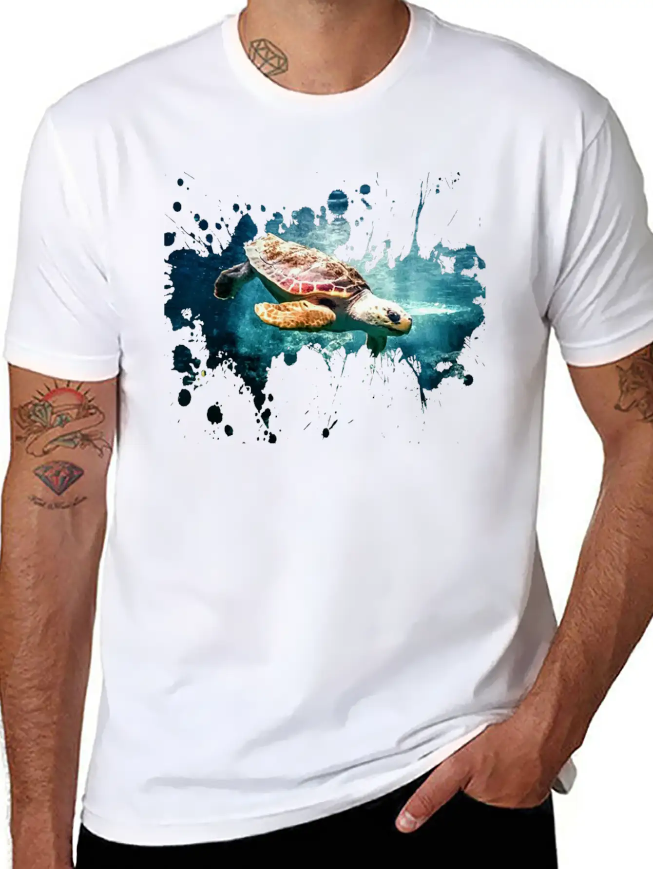 Turtle Lightweight Cotton T-Shirt – Daily Comfort Graphic Shirt
