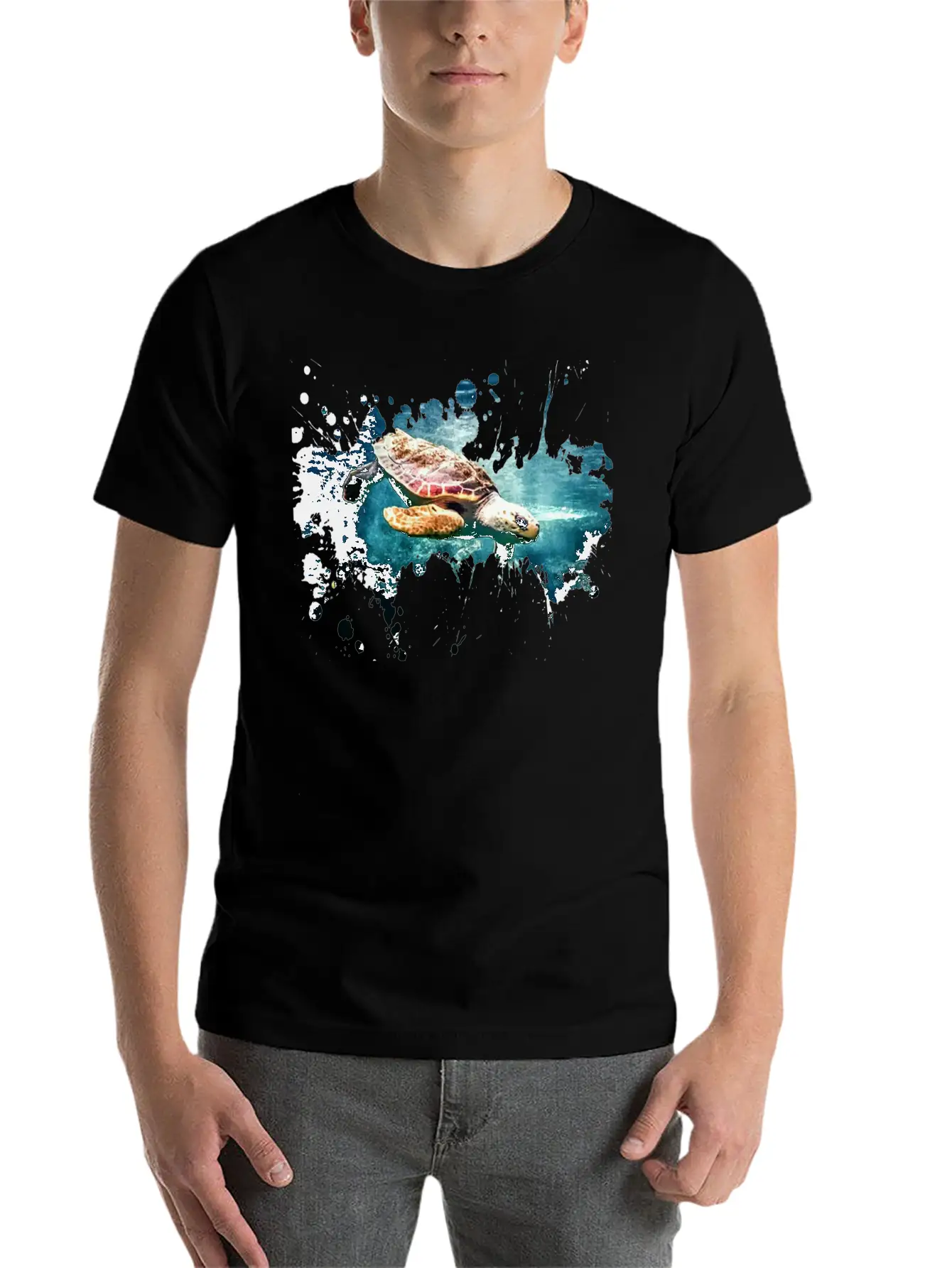 Turtle Lightweight Cotton T-Shirt – Daily Comfort Graphic Shirt