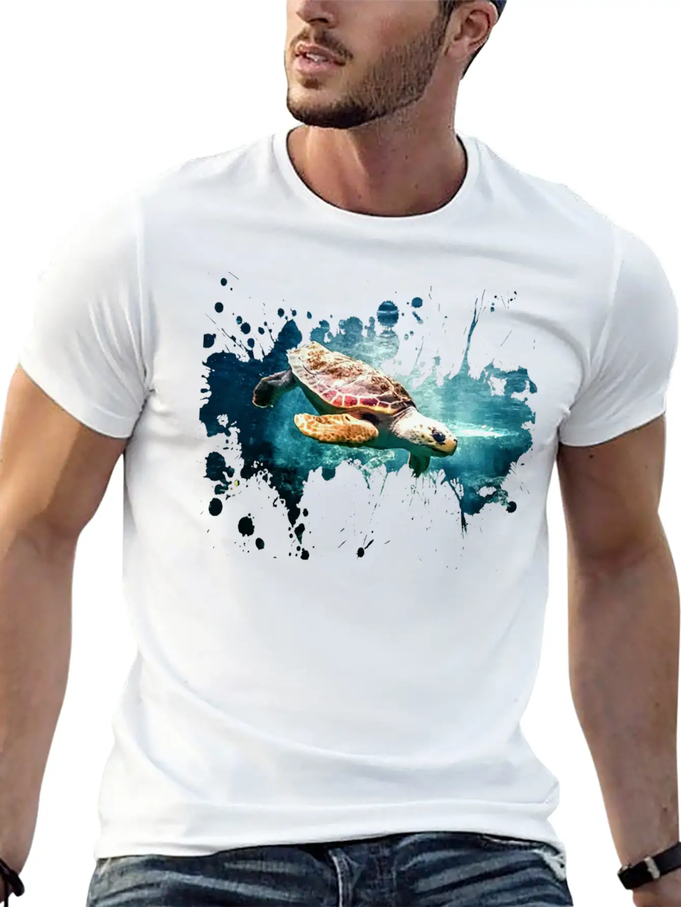 Turtle Lightweight Cotton T-Shirt – Daily Comfort Graphic Shirt