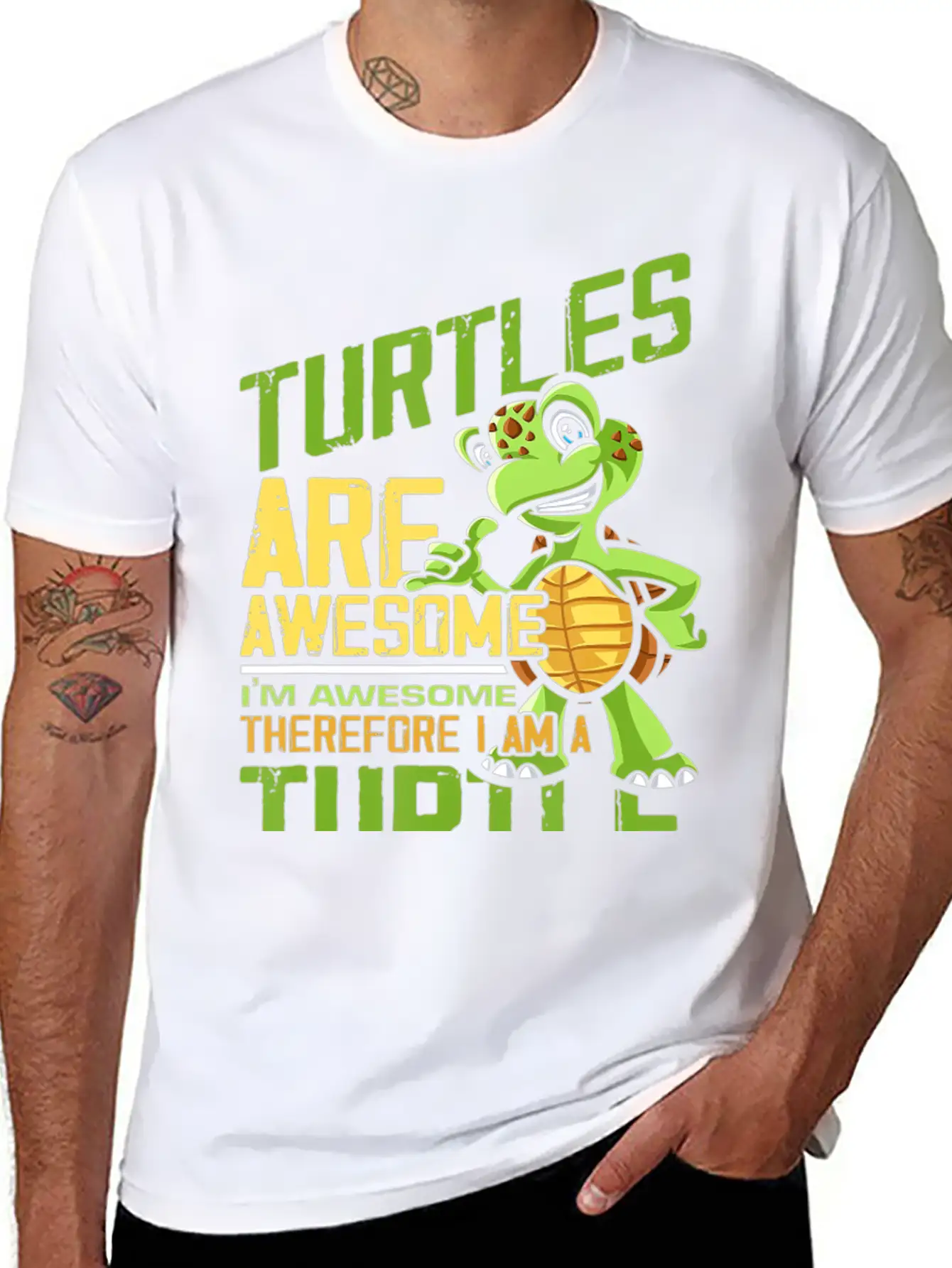 Turtles Are Awesome Men Women Kids Turtle T Modern Fit Casual T-Shirt ��� Clean And Versatile Design