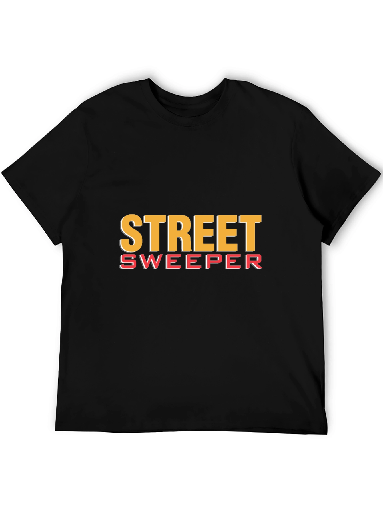 Street Sweeper Graphic Tee - Black Cotton T-Shirt