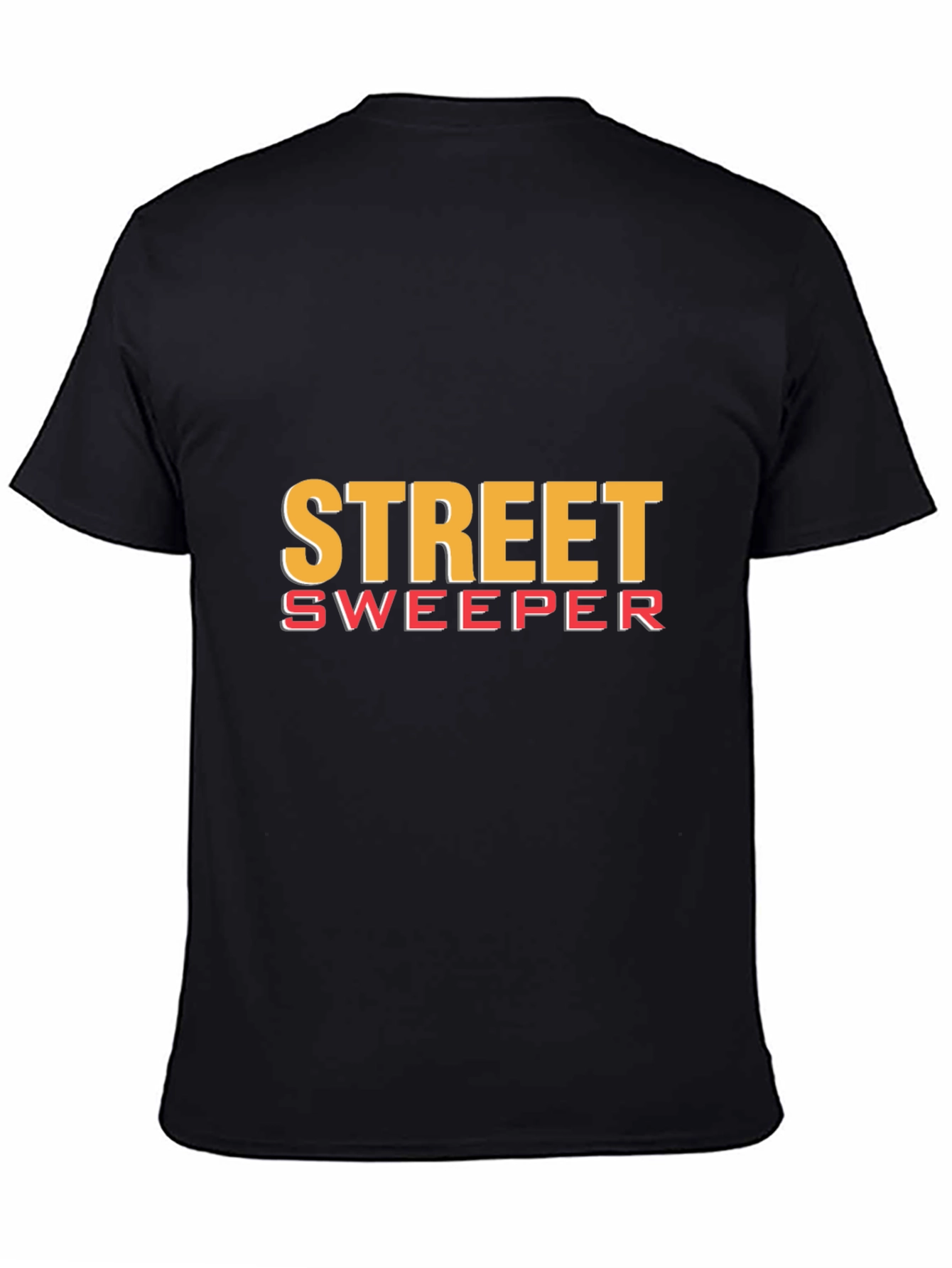 Street Sweeper Graphic Tee - Black Cotton T-Shirt