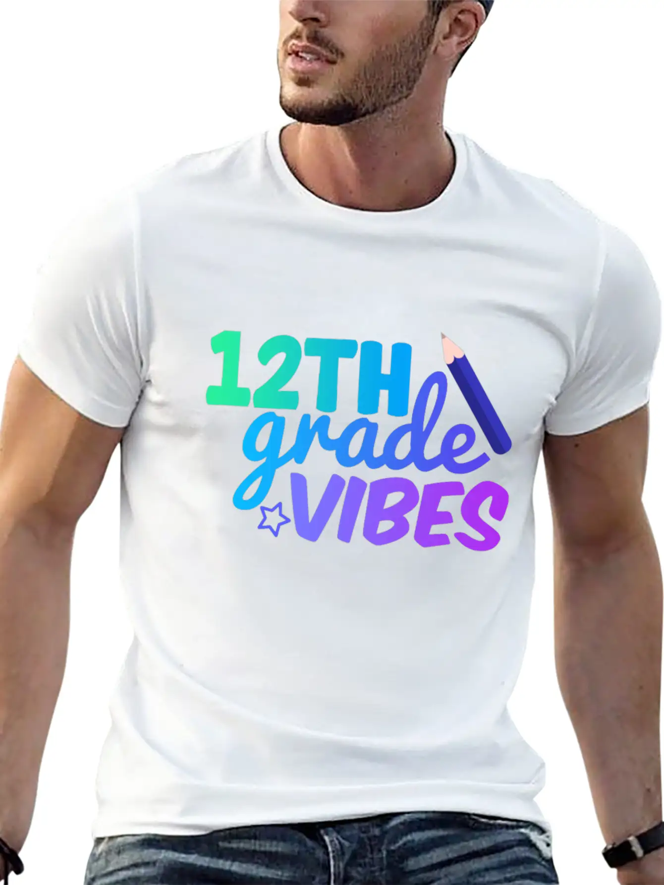 Twelve Grade Vibes | Back To School Classic Fit Graphic Tee For Daily Comfort – Unisex Cotton Shirt
