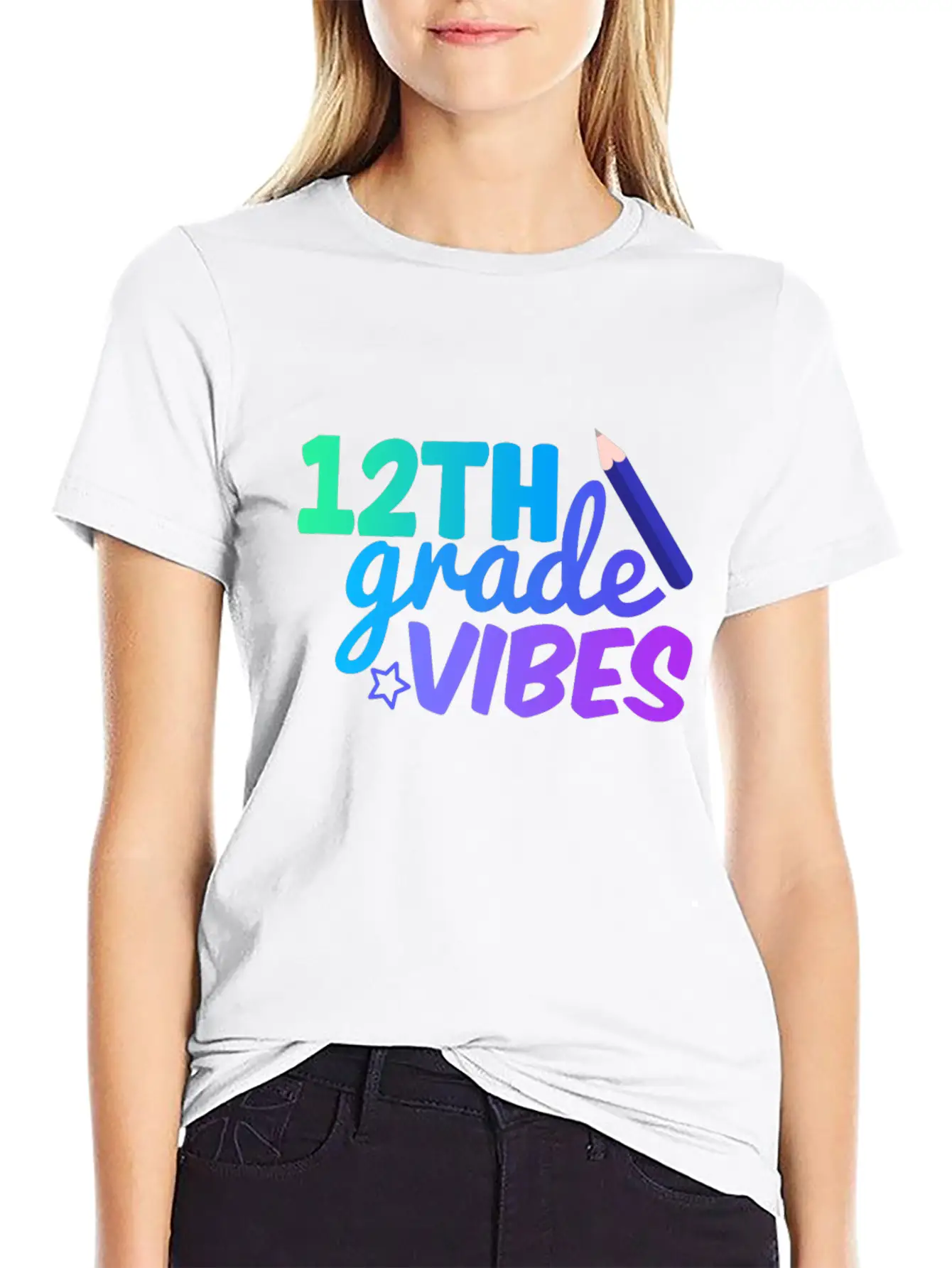 Twelve Grade Vibes | Back To School Classic Fit Graphic Tee For Daily Comfort – Unisex Cotton Shirt