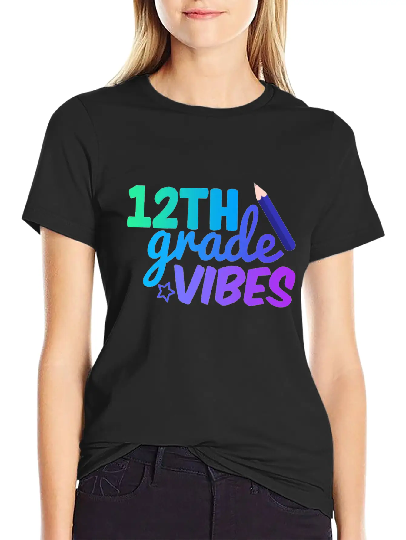 Twelve Grade Vibes | Back To School Classic Fit Graphic Tee For Daily Comfort – Unisex Cotton Shirt
