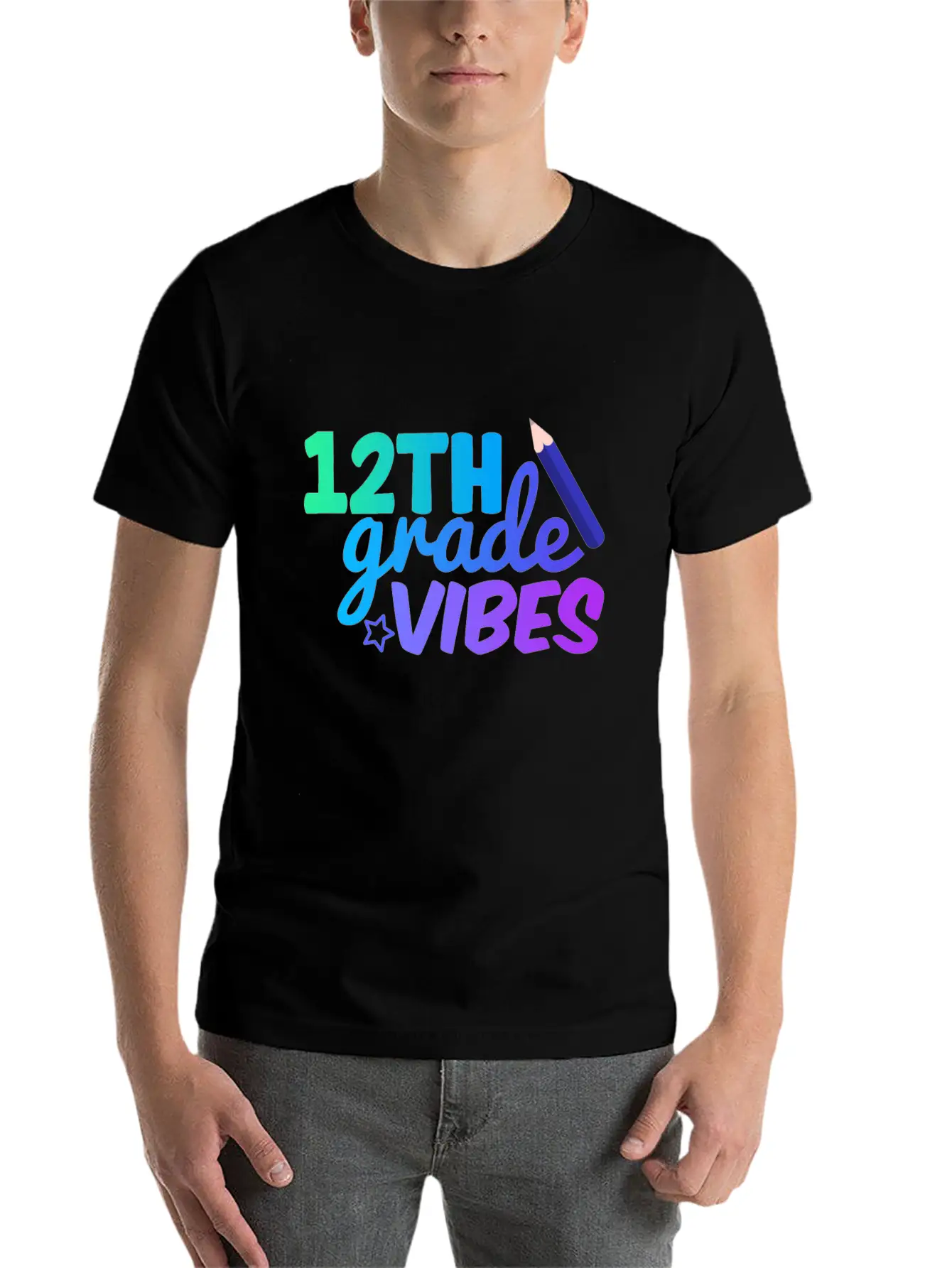 Twelve Grade Vibes | Back To School Classic Fit Graphic Tee For Daily Comfort – Unisex Cotton Shirt