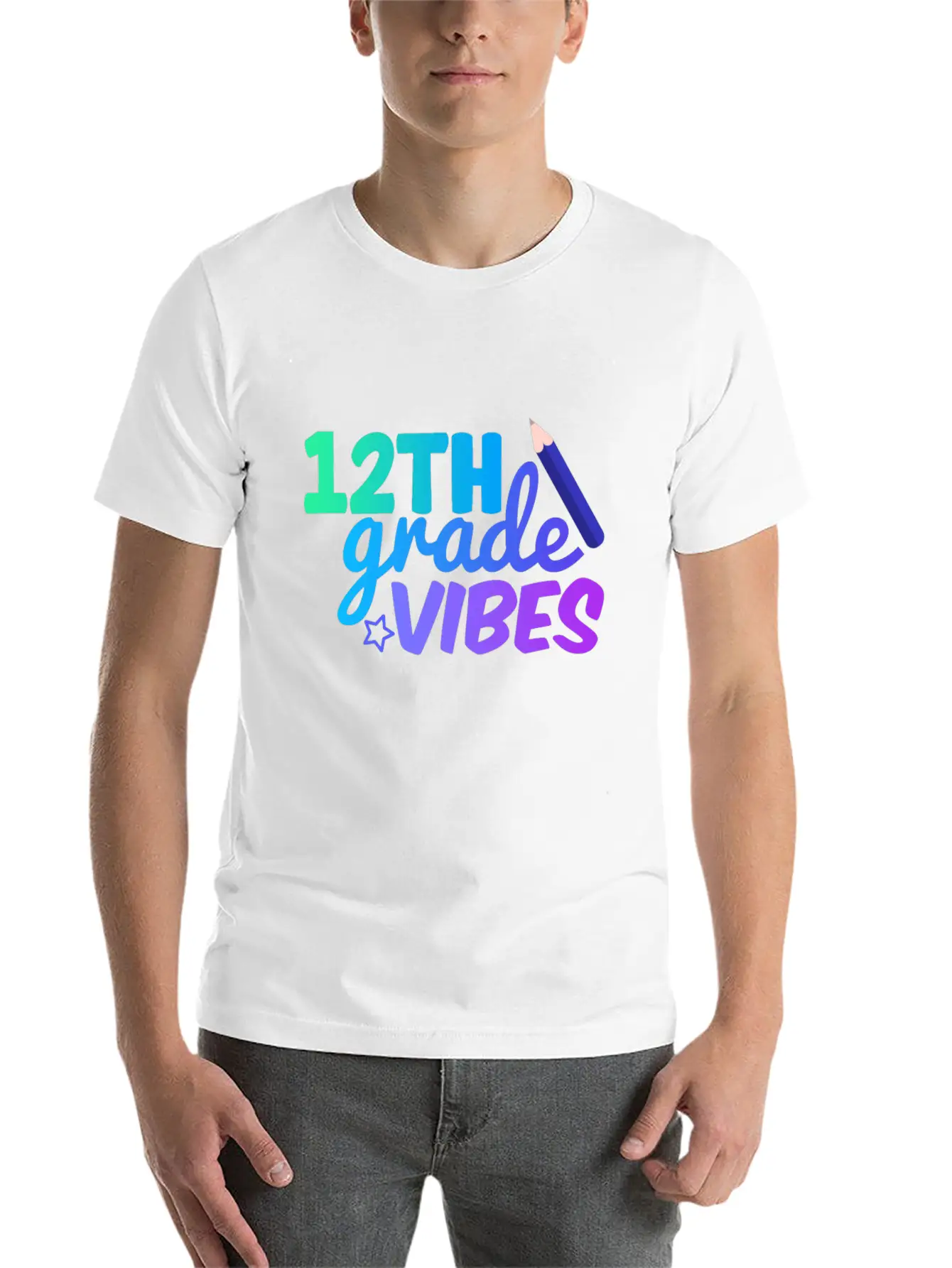 Twelve Grade Vibes | Back To School Classic Fit Graphic Tee For Daily Comfort – Unisex Cotton Shirt