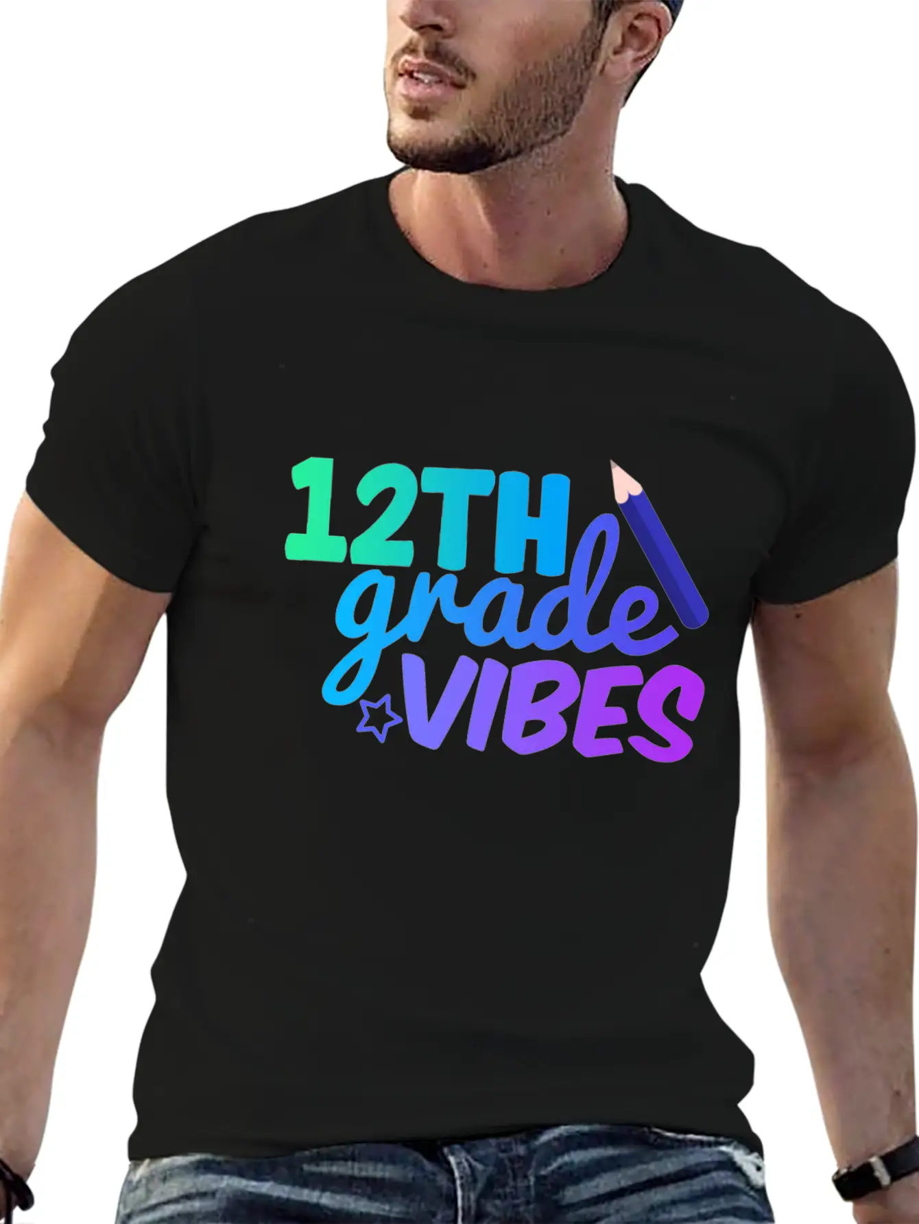 Twelve Grade Vibes | Back To School Classic Fit Graphic Tee For Daily Comfort – Unisex Cotton Shirt