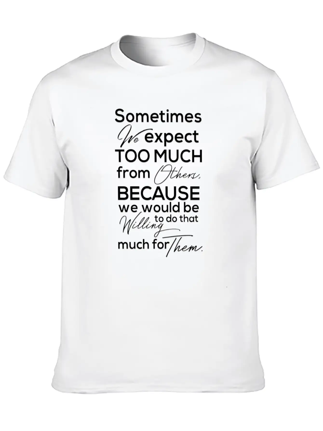 Typography Design Stylish Everyday T-Shirt – Unisex Basic Cotton Tee