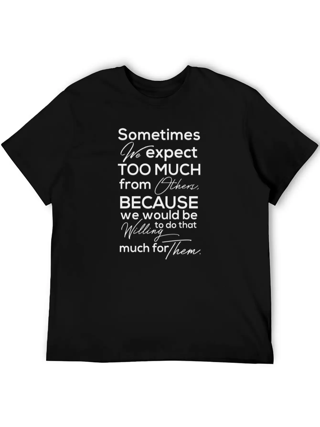 Typography Design Stylish Everyday T-Shirt – Unisex Basic Cotton Tee