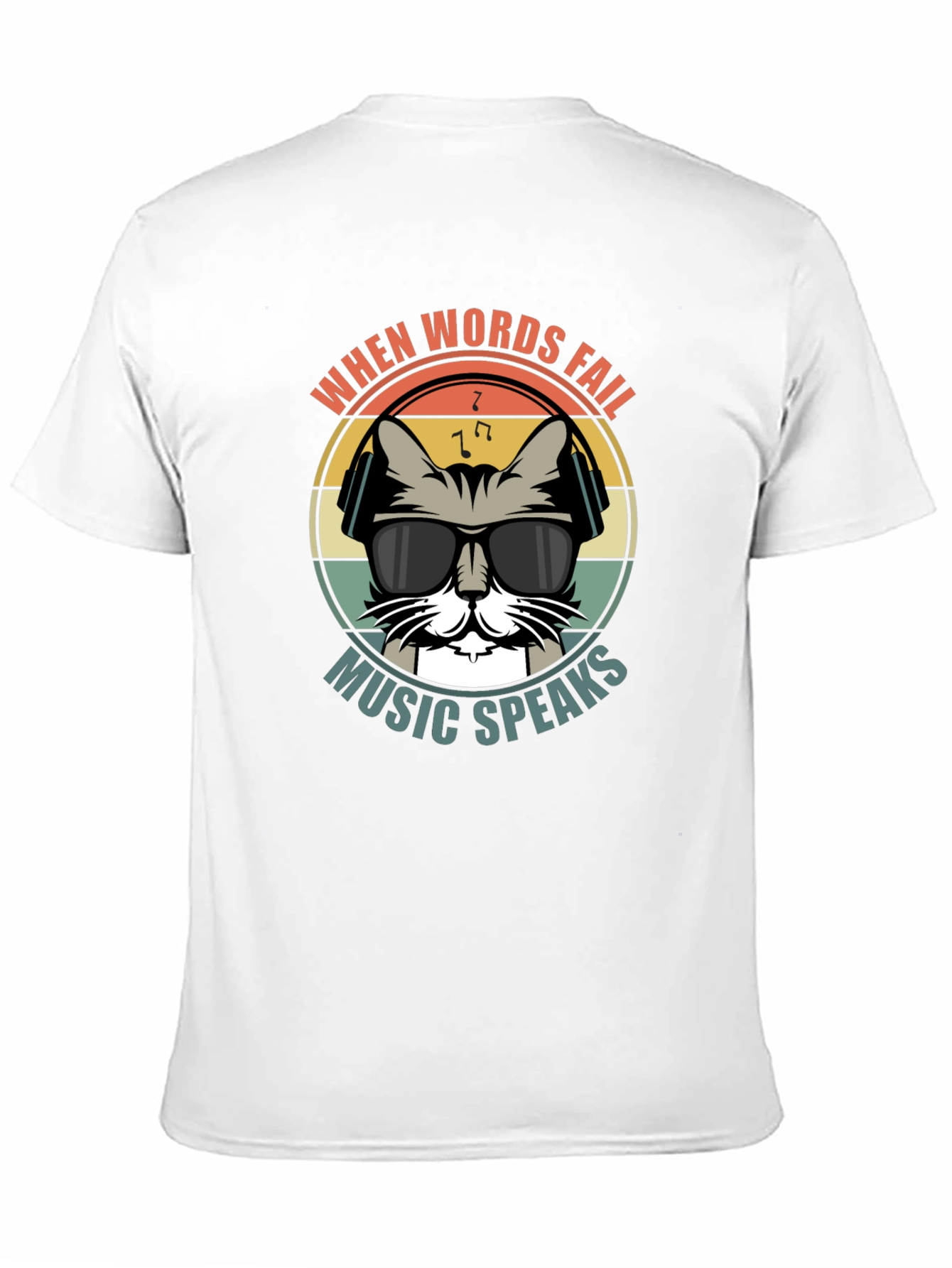 When Words Fail Music Speaks Cat T-Shirt