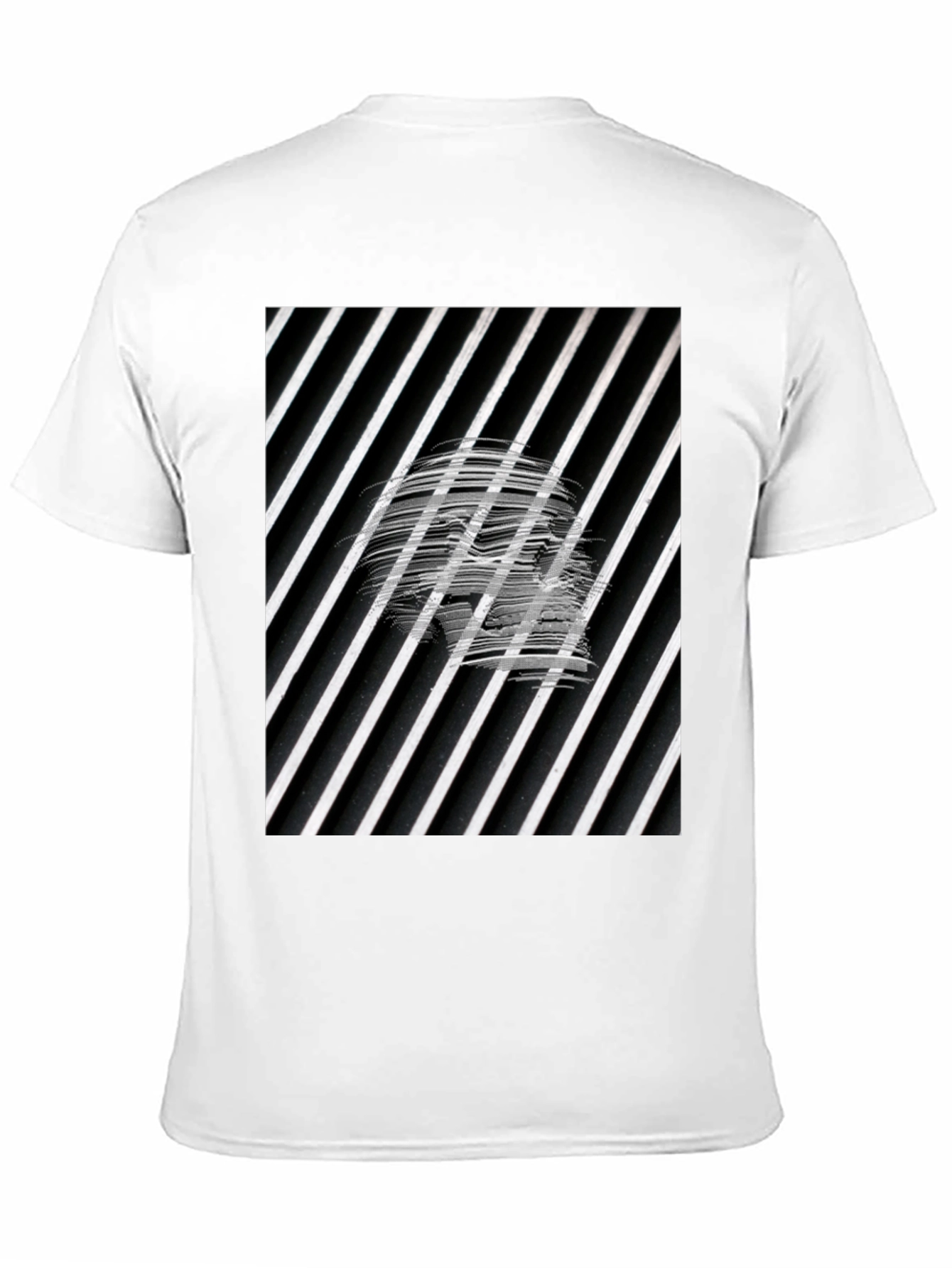 Abstract Graphic Tee - Black Cotton Blend