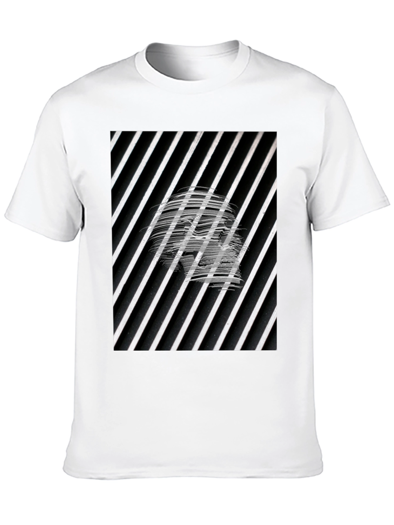 Abstract Graphic Tee - Black Cotton Blend