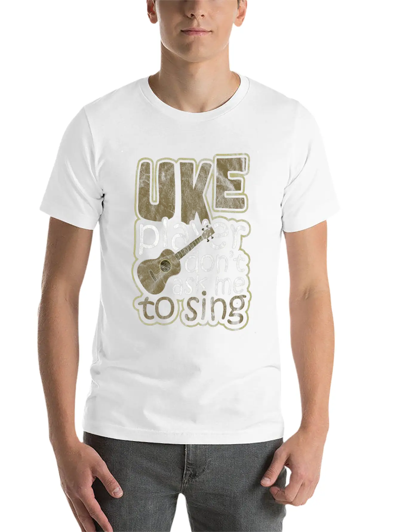 Ukulele Hawaii Unisex Casual T-Shirt – Clean Design For Daily Comfort
