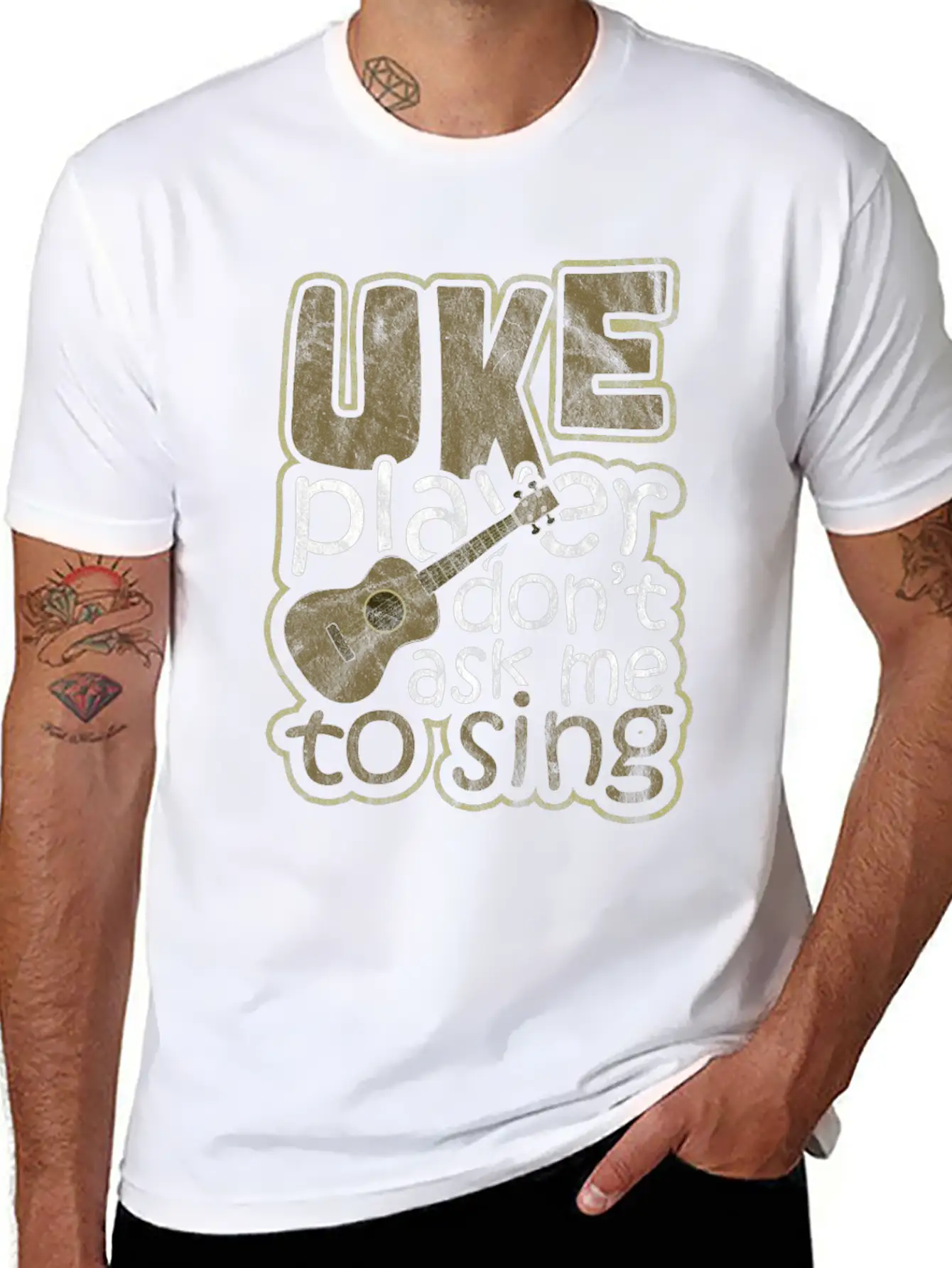 Ukulele Hawaii Unisex Casual T-Shirt – Clean Design For Daily Comfort