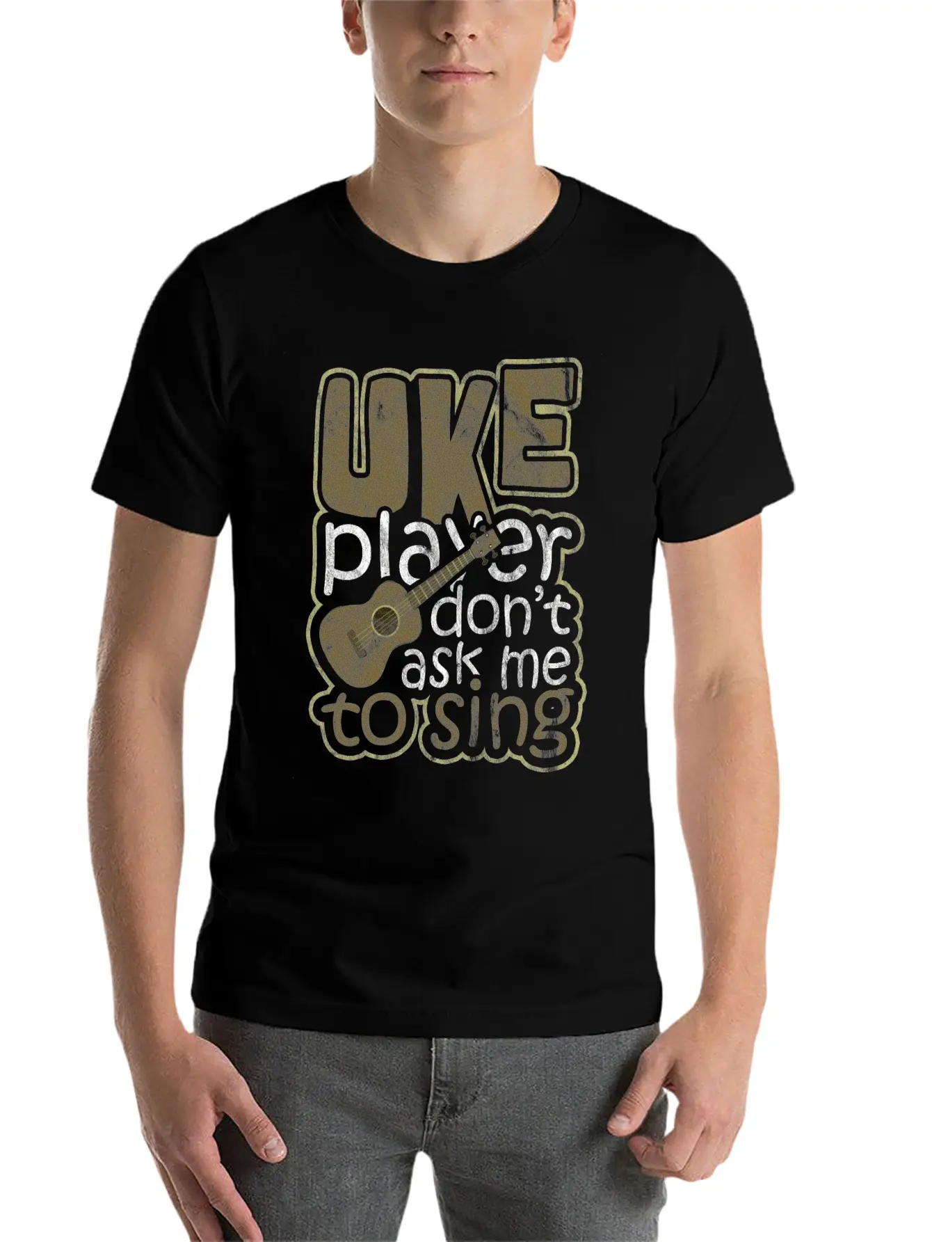 Ukulele Hawaii Unisex Casual T-Shirt – Clean Design For Daily Comfort