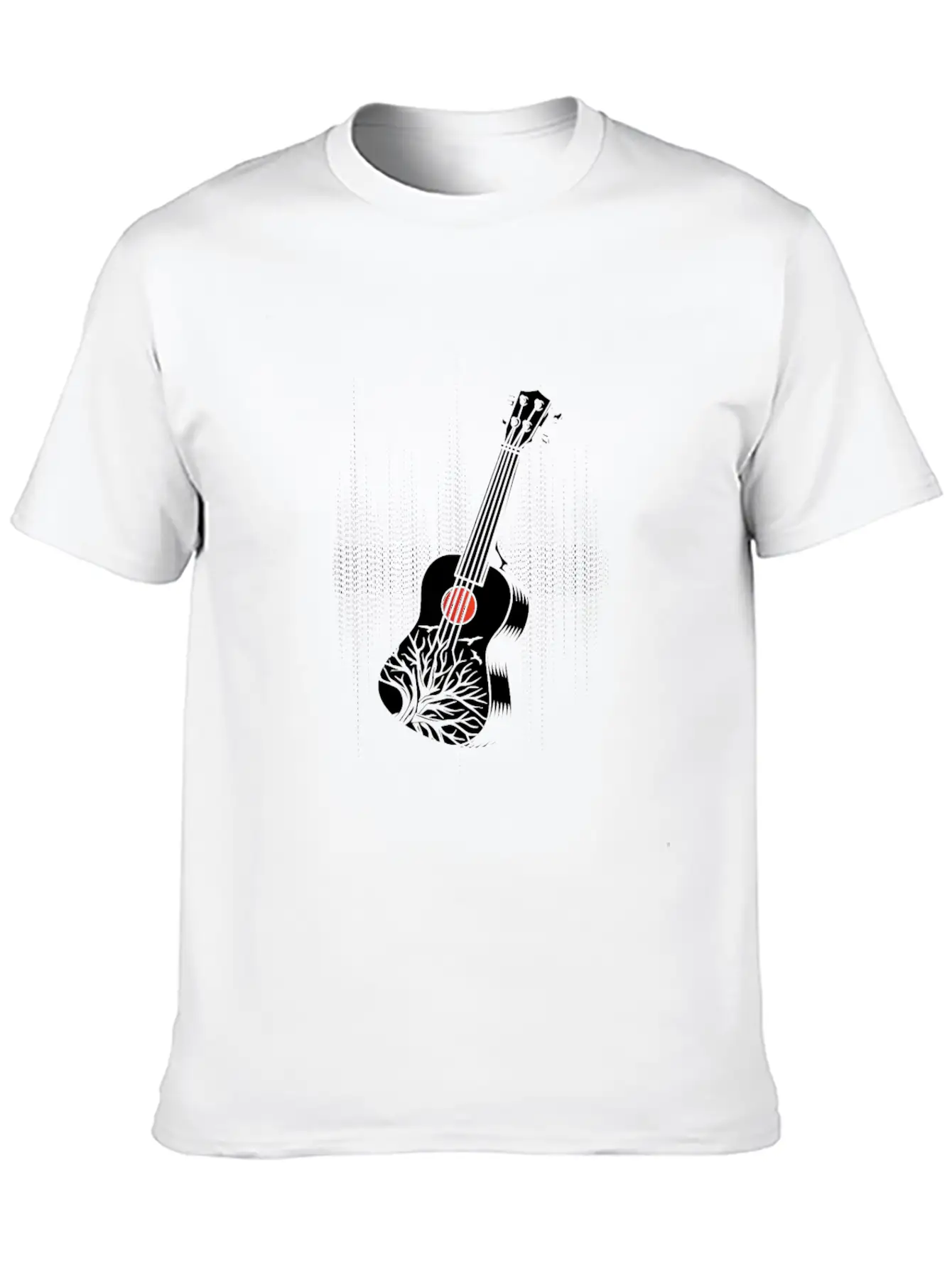 Ukulele Uke Acoustic Guitar Music Band Bass Gift Modern Fit Casual T-Shirt – Clean And Versatile Design