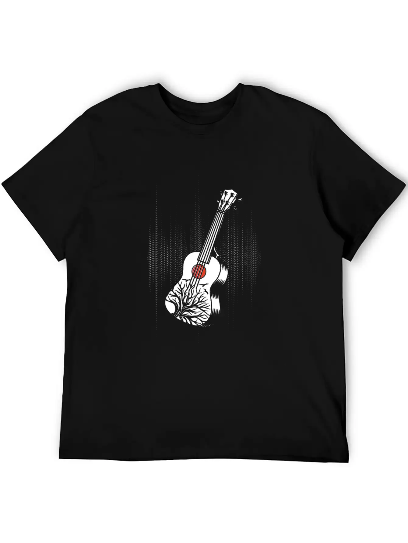 Ukulele Uke Acoustic Guitar Music Band Bass Gift Modern Fit Casual T-Shirt – Clean And Versatile Design