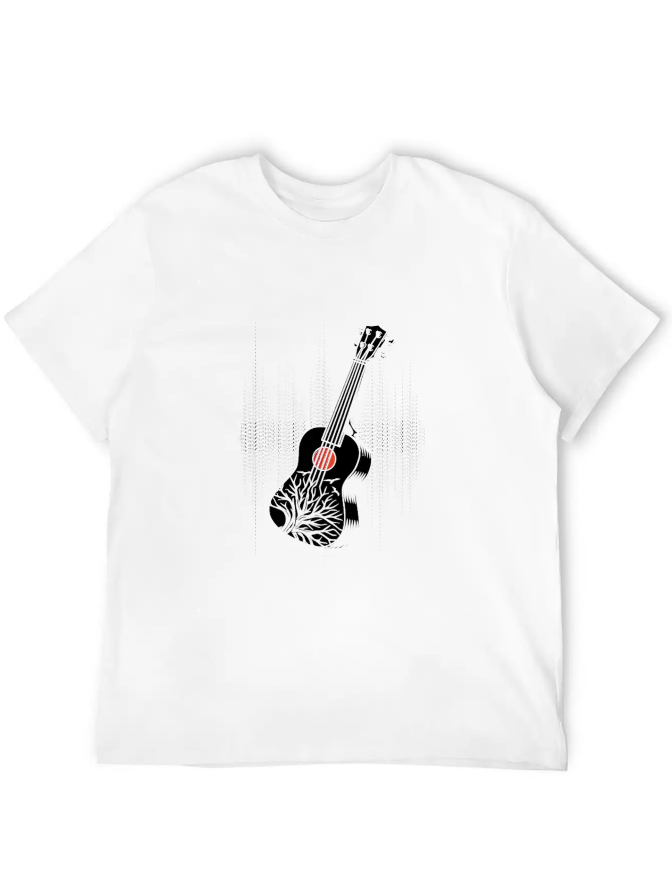 Ukulele Uke Acoustic Guitar Music Band Bass Gift Modern Fit Casual T-Shirt – Clean And Versatile Design