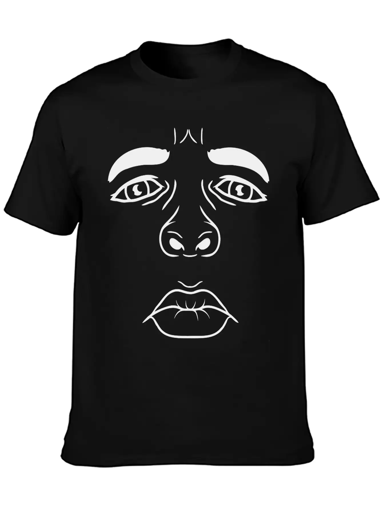 Unhappy Man Sad Face Lightweight Cotton T-Shirt – Daily Comfort Graphic Shirt