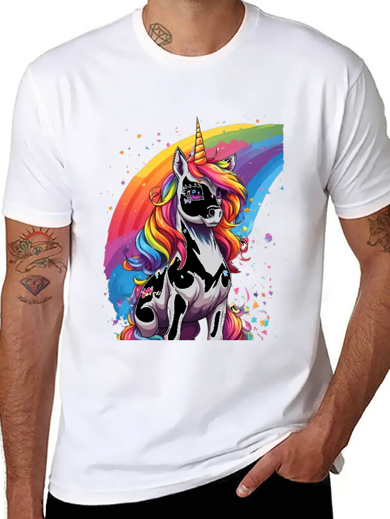 Unicorn Art Unisex Casual T-Shirt – Clean Design For Daily Comfort