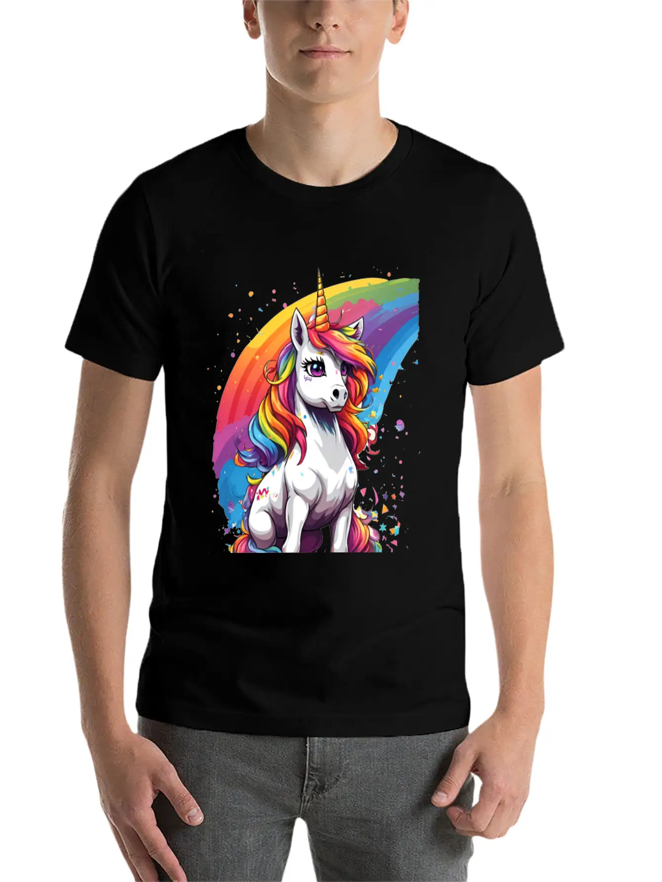 Unicorn Art Unisex Casual T-Shirt – Clean Design For Daily Comfort
