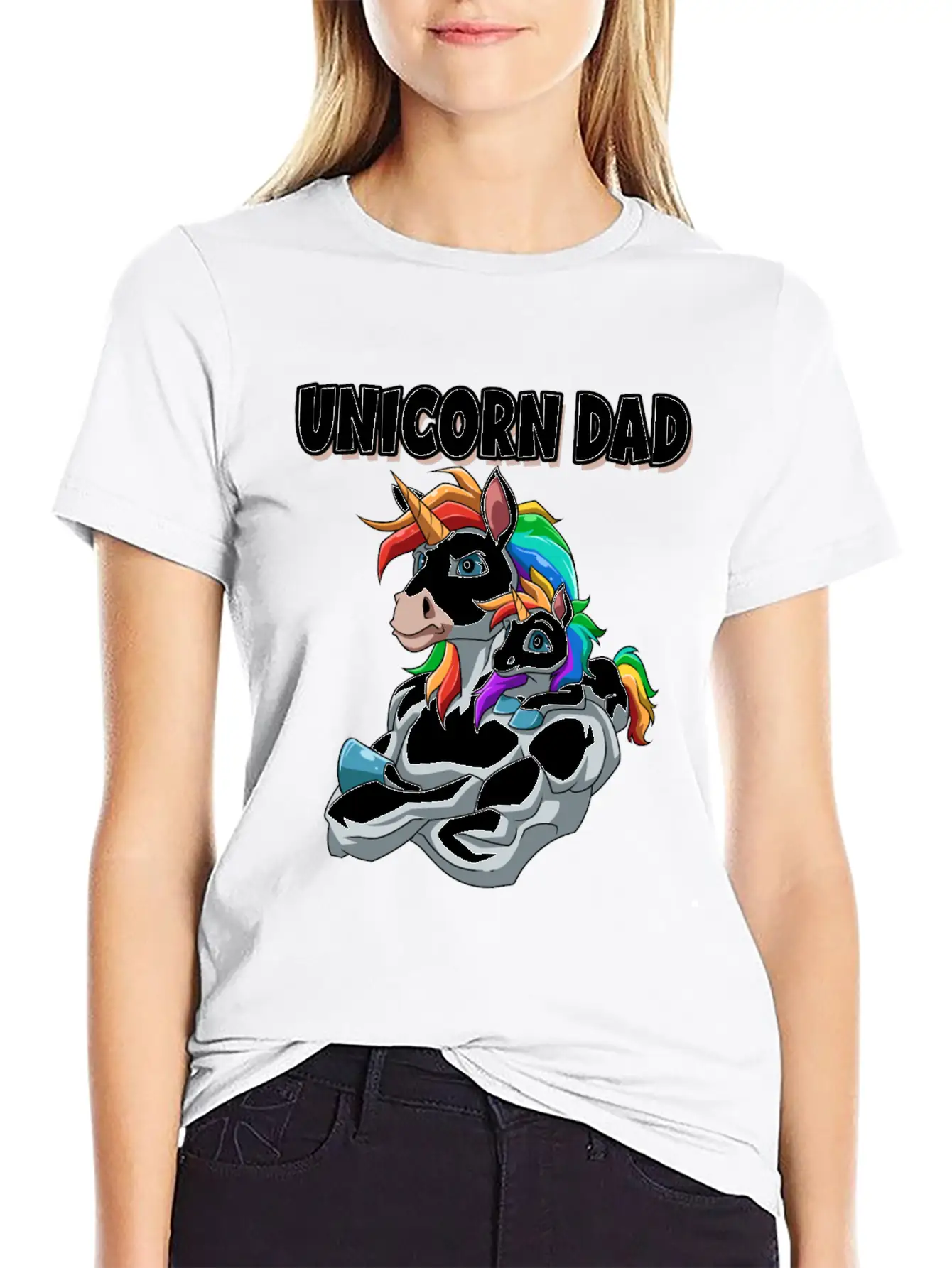 Unicorn Dad For A Unicorn Lovers Relaxed Everyday Tee – Lightweight And Durable Cotton