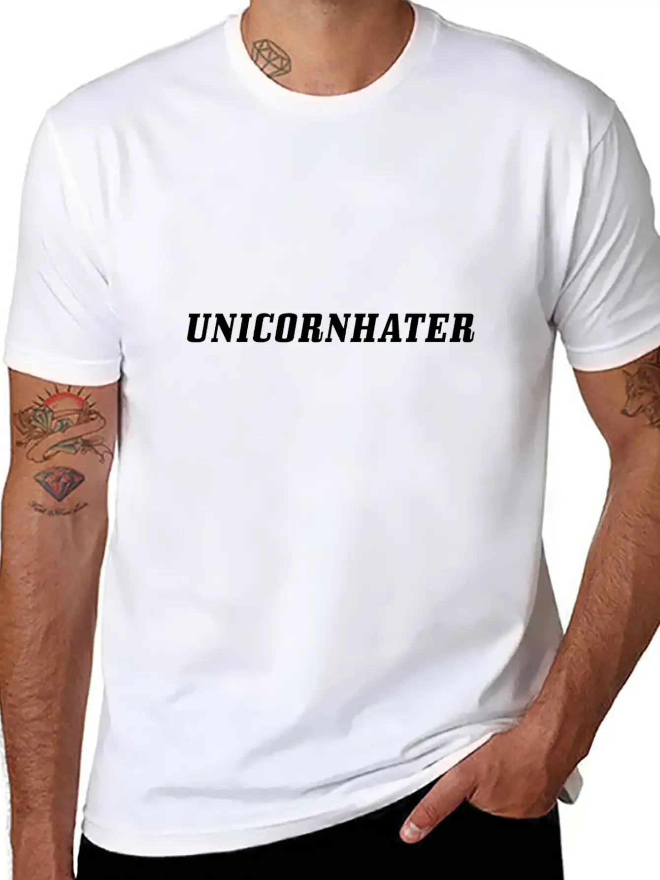 Unicorn Hater Hate Unicorn T-shirt Design Splatter Lightweight Cotton T-Shirt – Daily Comfort Graphic Shirt