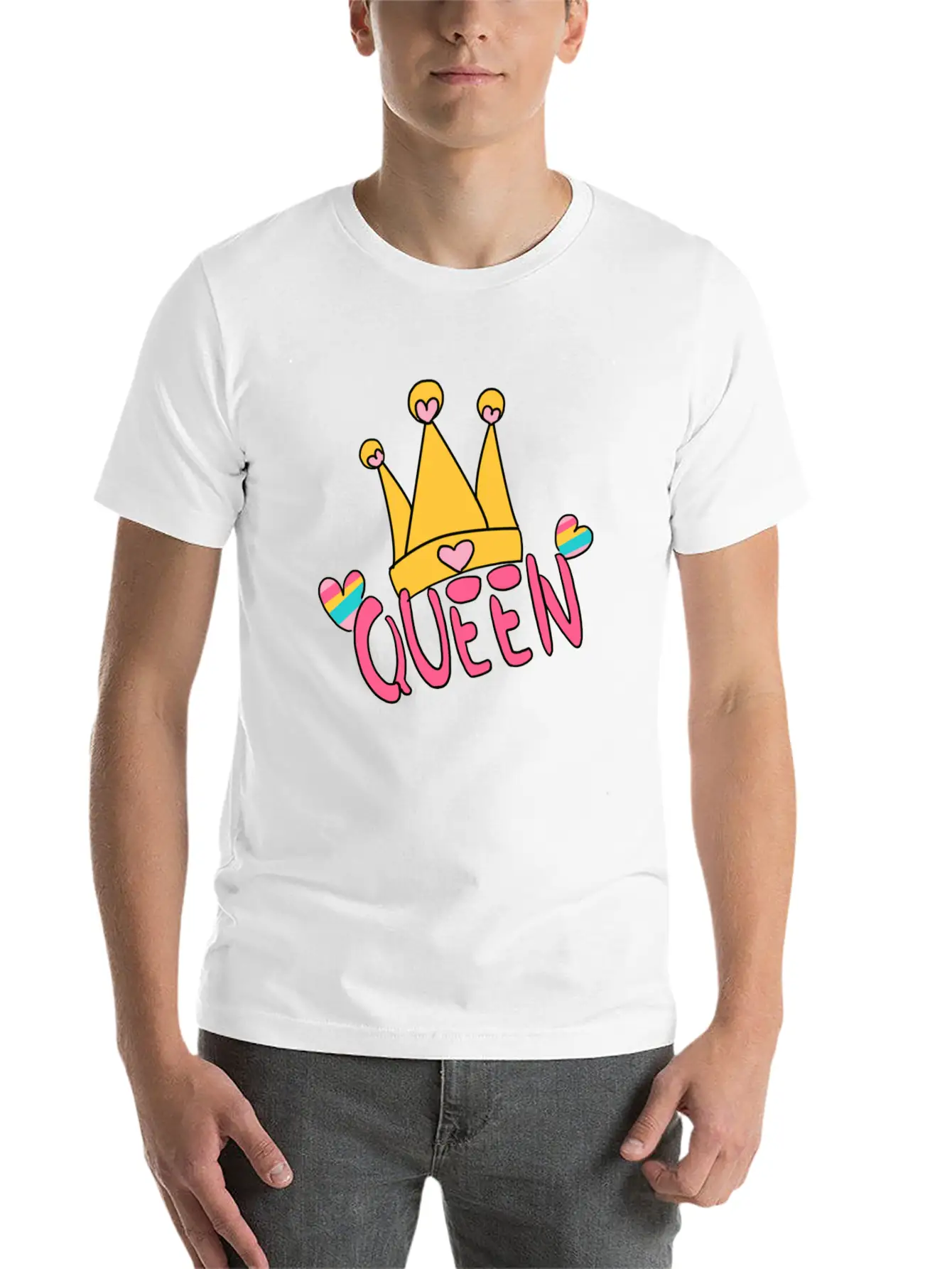 Unicorn Queen Hat LGBT Love Symbol Unisex Casual T-Shirt – Clean Design For Daily Comfort