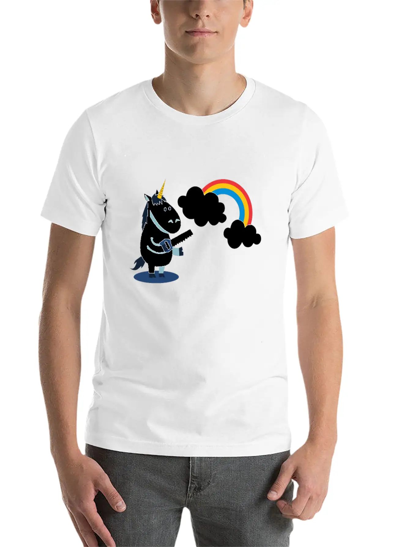 Unicorn Rainbow Classic Fit Graphic Tee For Daily Comfort – Unisex Cotton Shirt