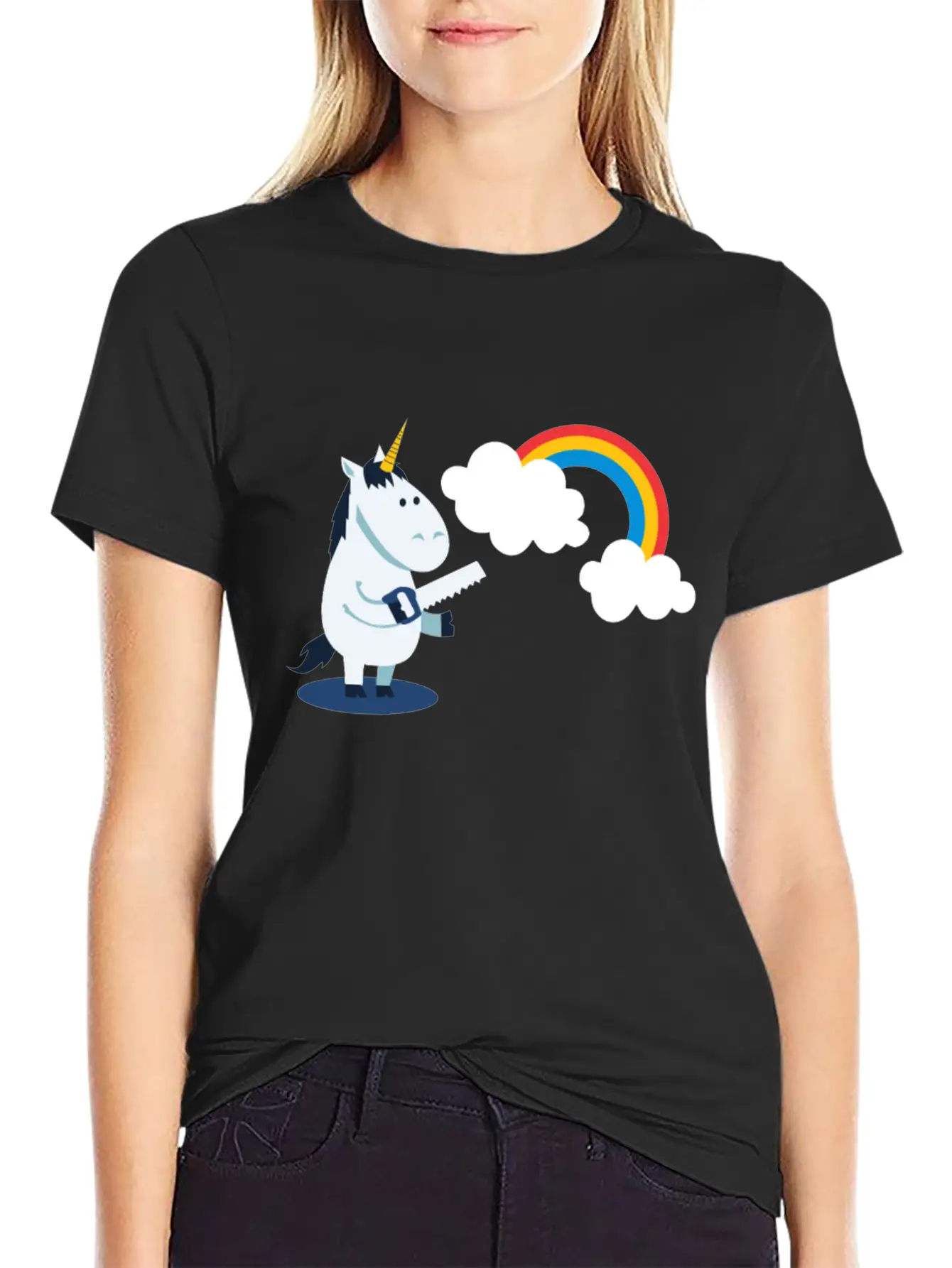 Unicorn Rainbow Classic Fit Graphic Tee For Daily Comfort – Unisex Cotton Shirt