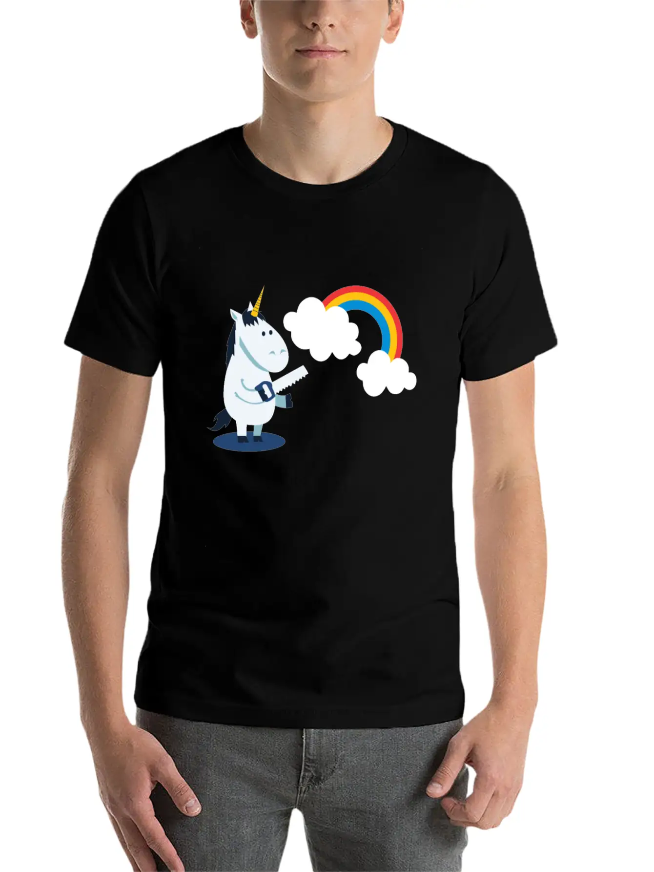 Unicorn Rainbow Classic Fit Graphic Tee For Daily Comfort – Unisex Cotton Shirt