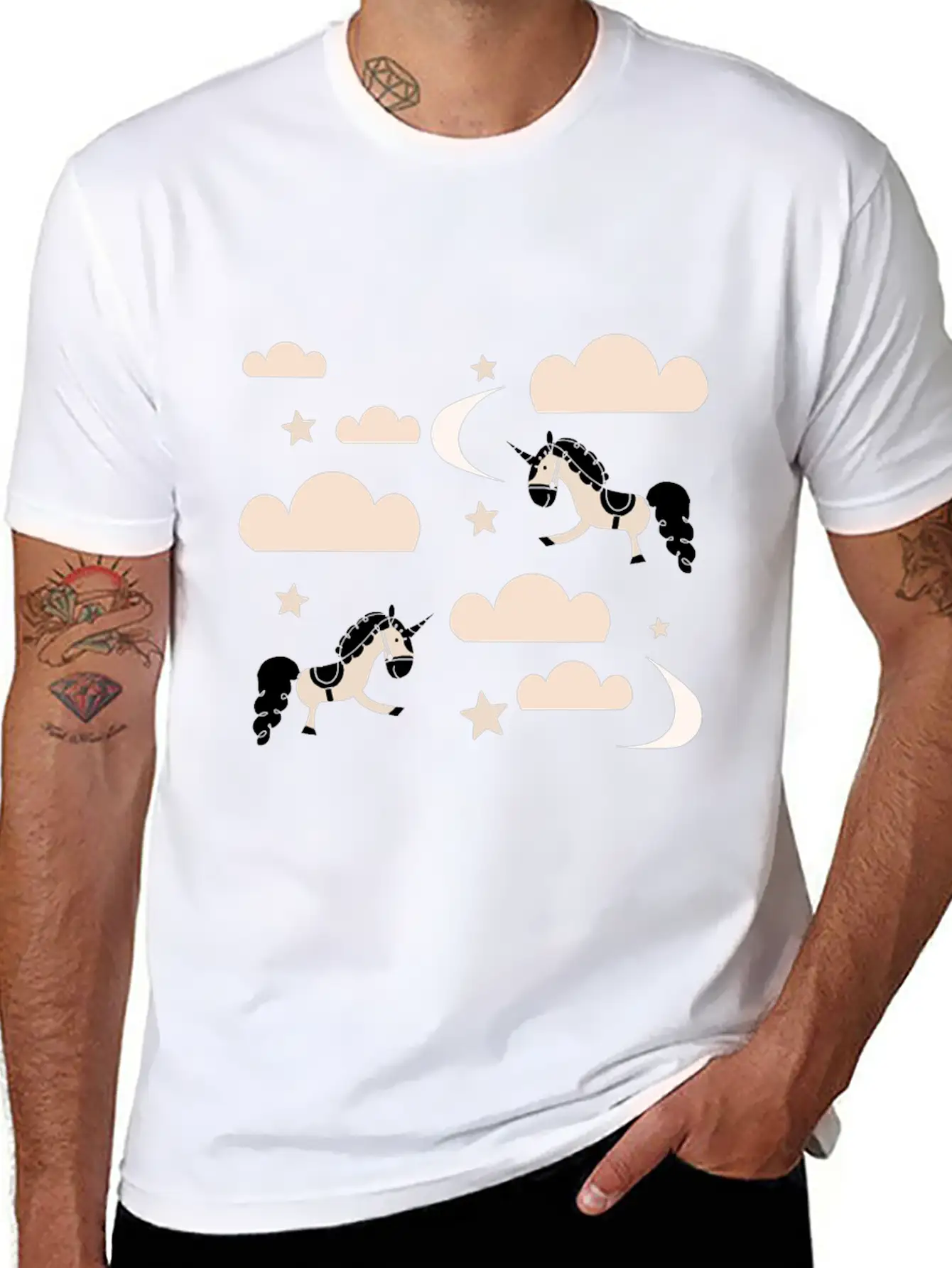Unicorn Rainbow Soft Cotton Short Sleeve Tee – Unisex Wardrobe Staple