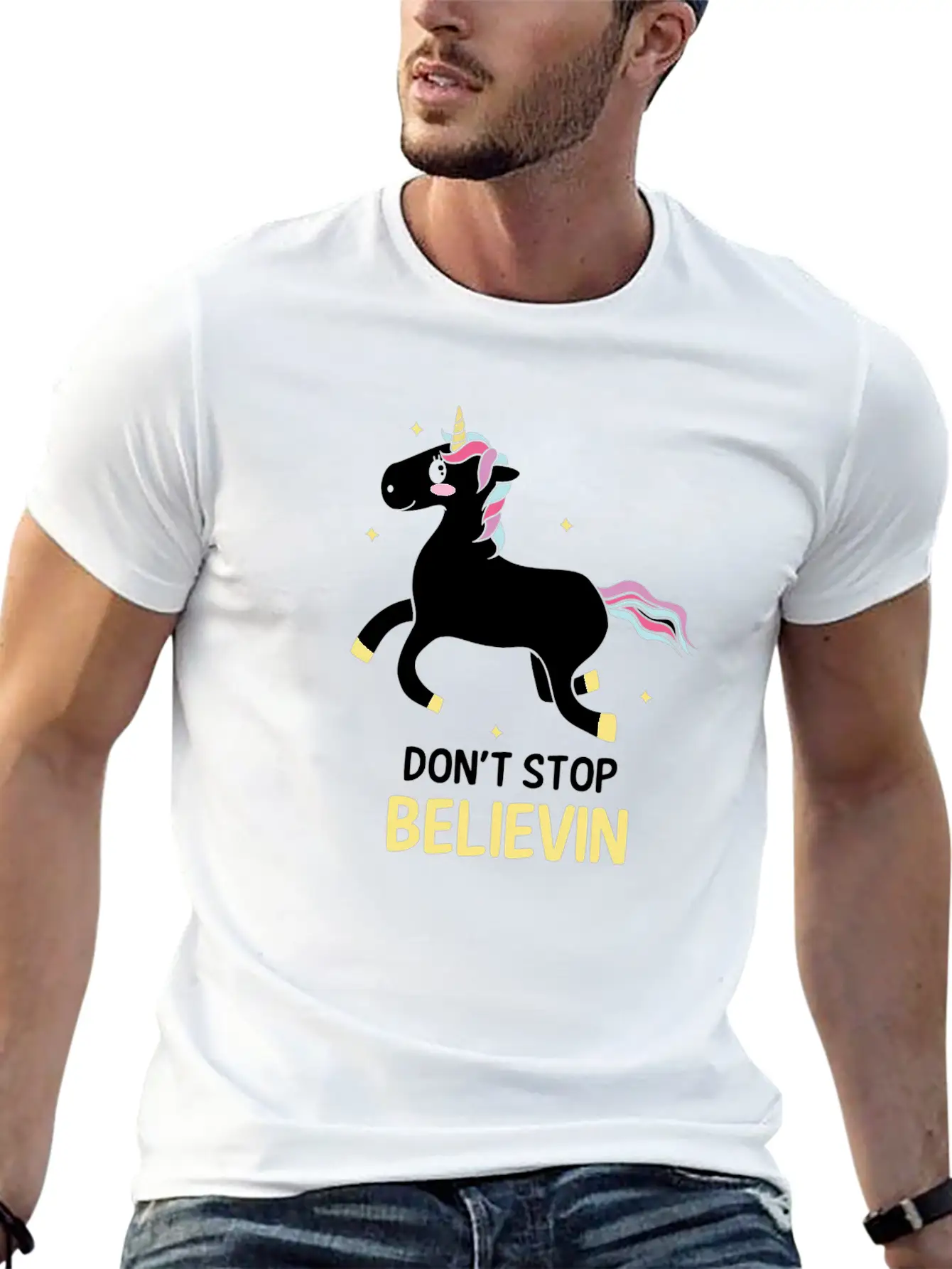 Unicorn Soft Cotton Short Sleeve Tee – Unisex Wardrobe Staple