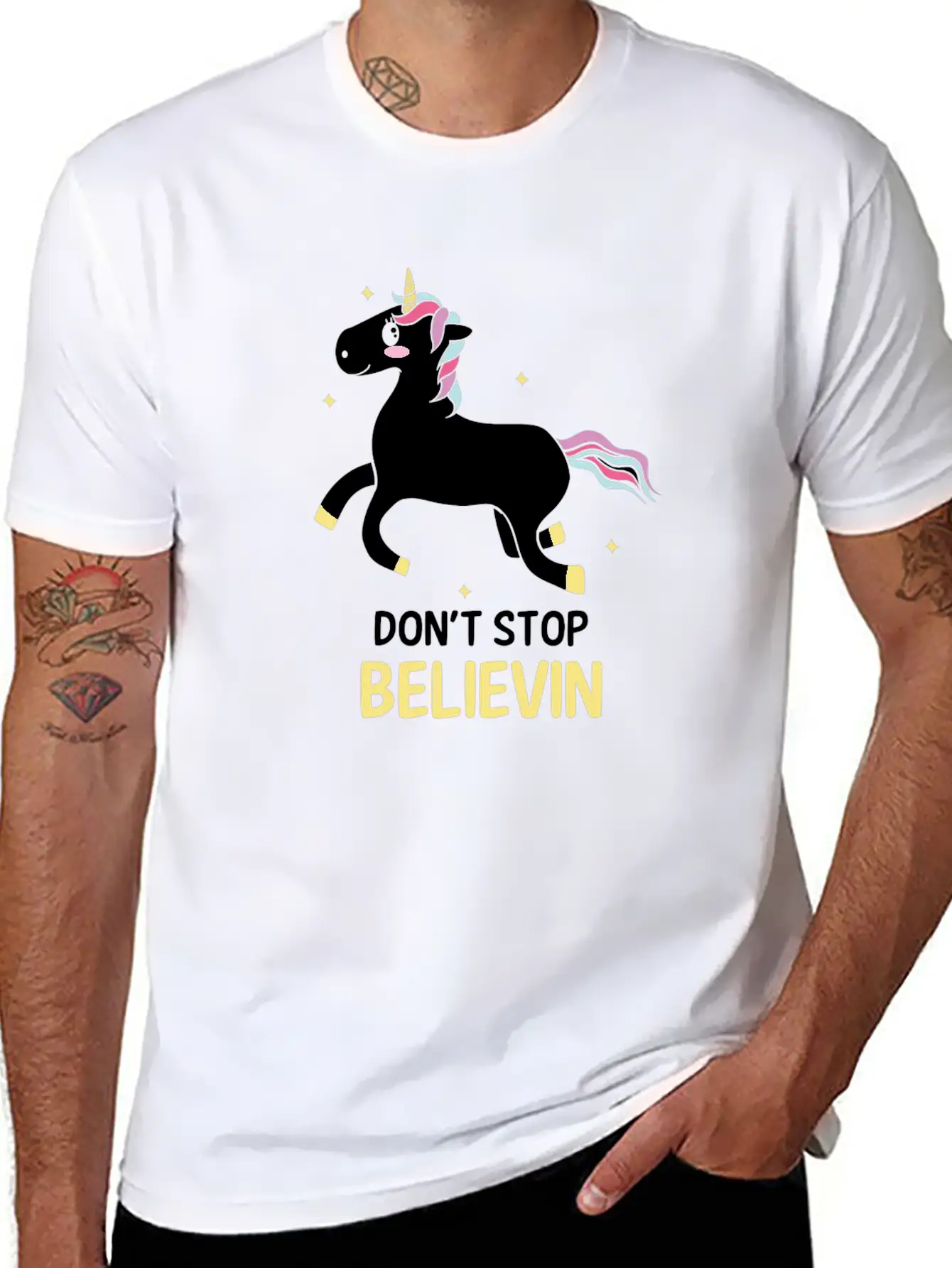 Unicorn Soft Cotton Short Sleeve Tee – Unisex Wardrobe Staple