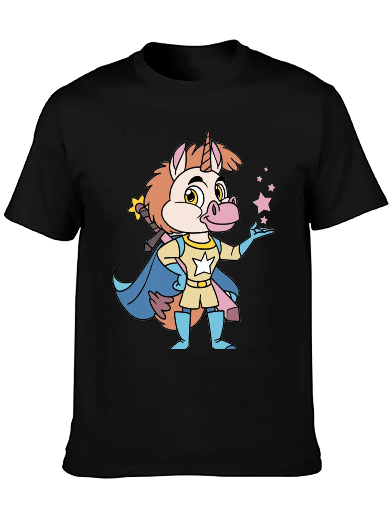 Unicorn Superhero Lightweight Cotton T-Shirt – Daily Comfort Graphic Shirt