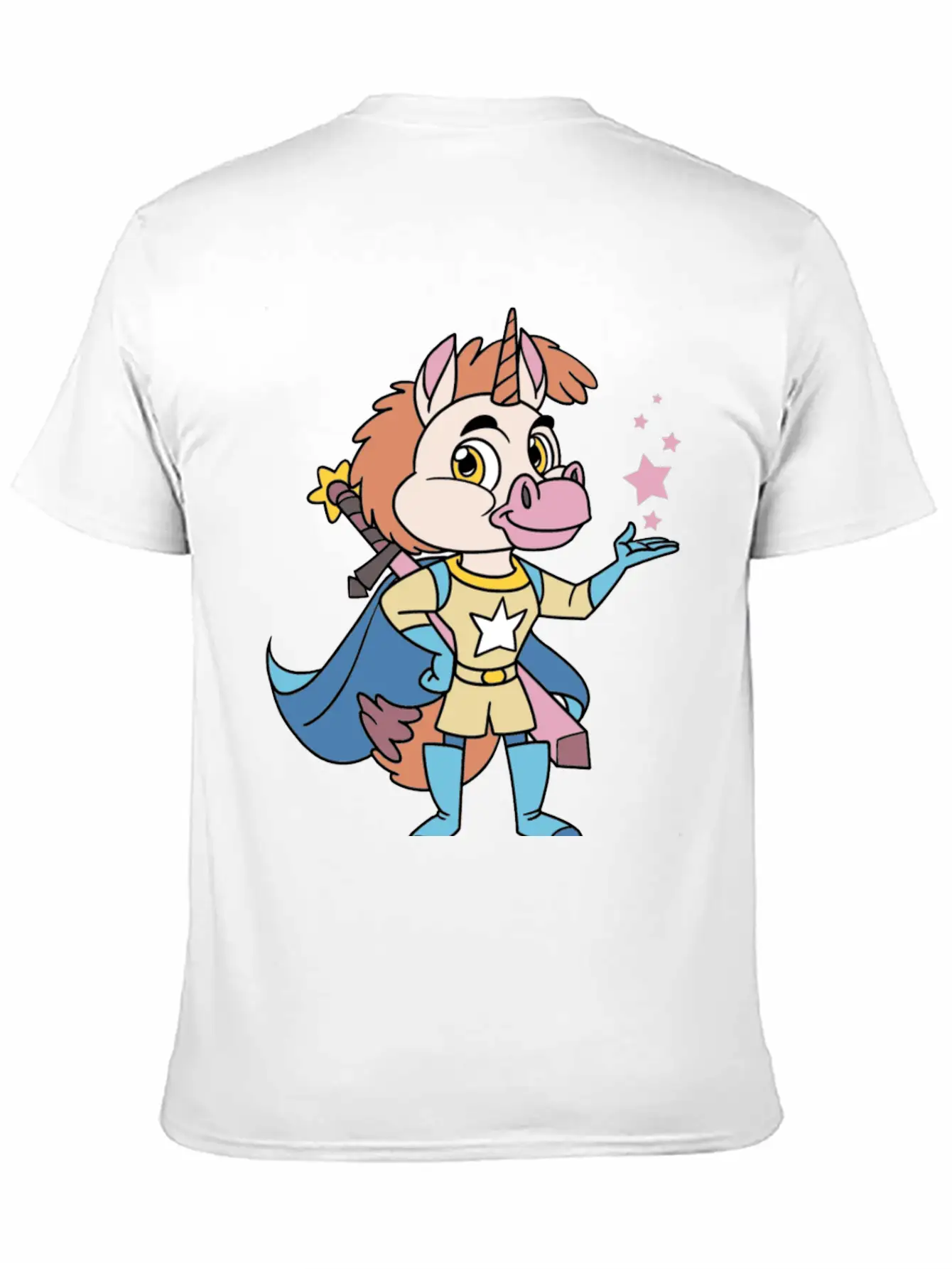 Unicorn Superhero Lightweight Cotton T-Shirt – Daily Comfort Graphic Shirt