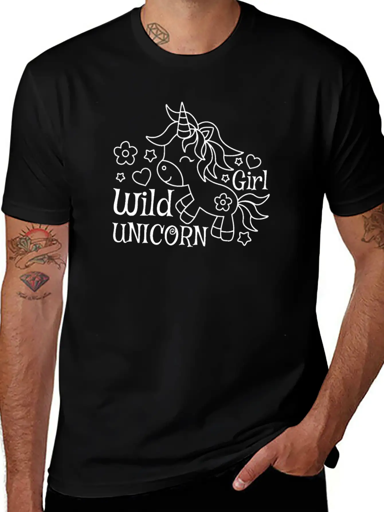 Unicorn Wild Unicorn Girl Modern Fit Casual T-Shirt – Clean And Versatile Design