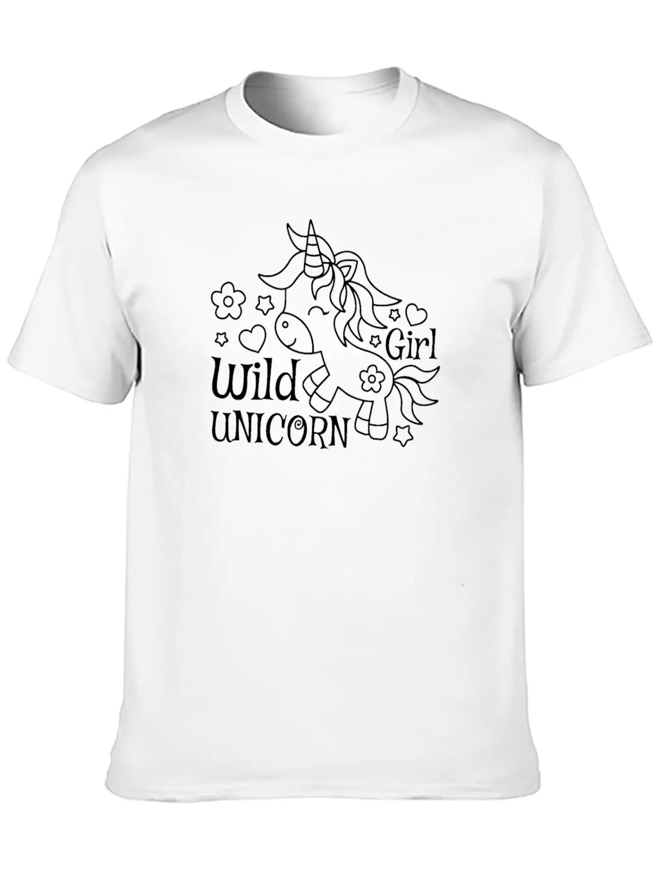 Unicorn Wild Unicorn Girl Modern Fit Casual T-Shirt – Clean And Versatile Design