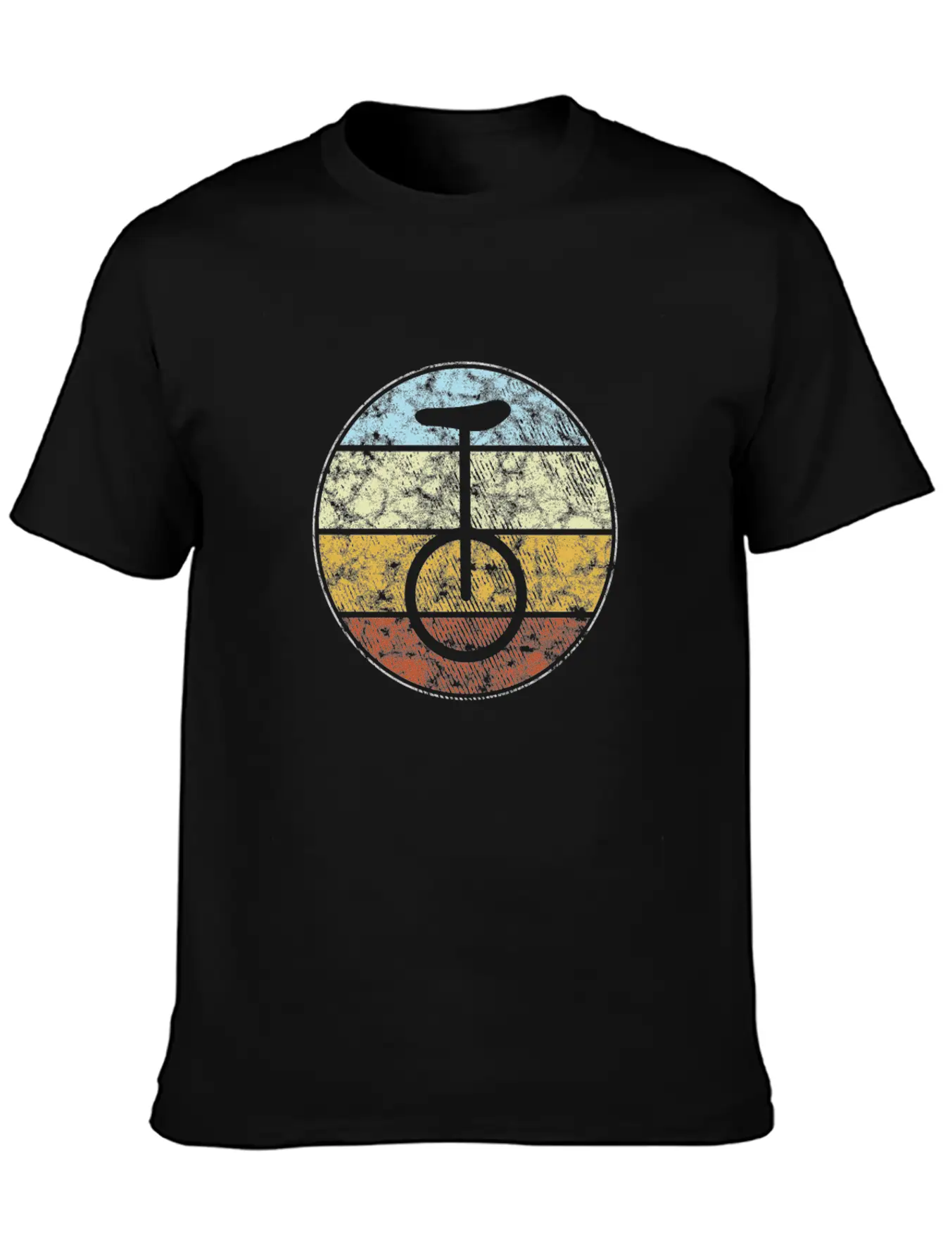 Unicycle Retro Unisex Casual T-Shirt – Clean Design For Daily Comfort